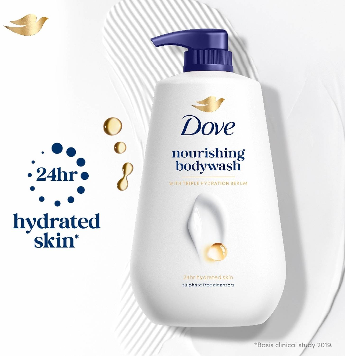 Dove Nourishing Triple Hydration Serum Body Wash 825 ml - Image 1