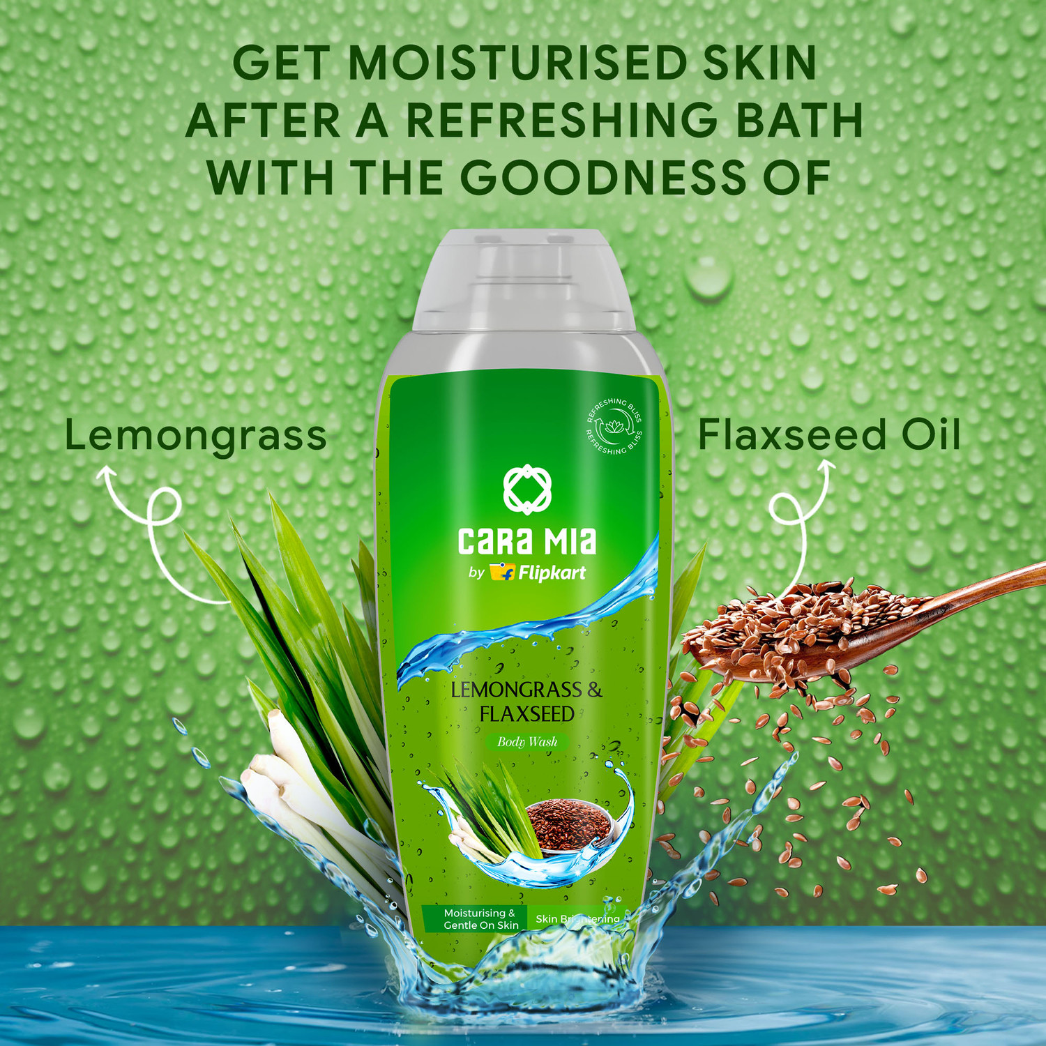 Image of Cara Mia Lemongrass & Flaxseed Oil Shower Gel