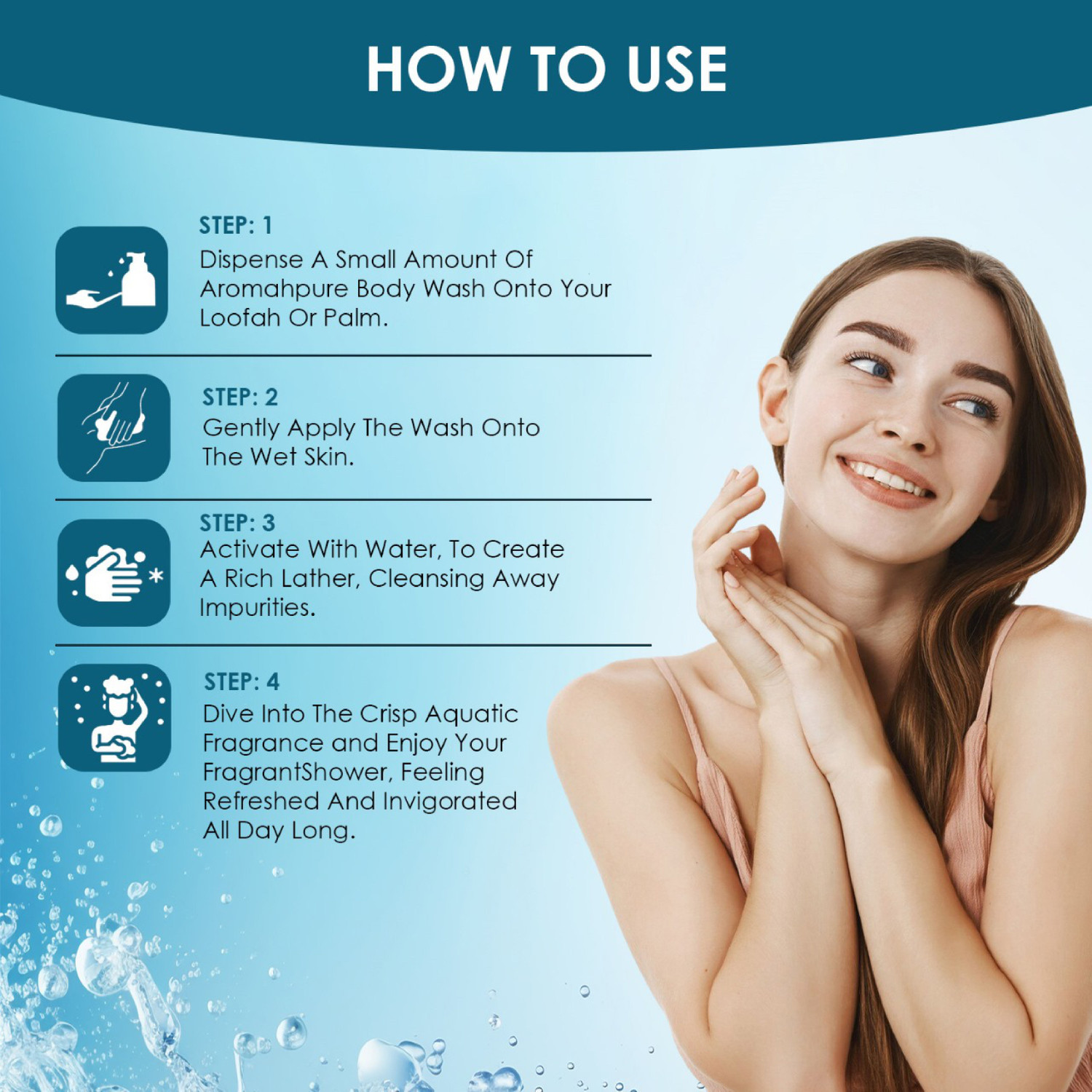 Image of FUVARA Ocean body wash & shower gel 1li pack 1