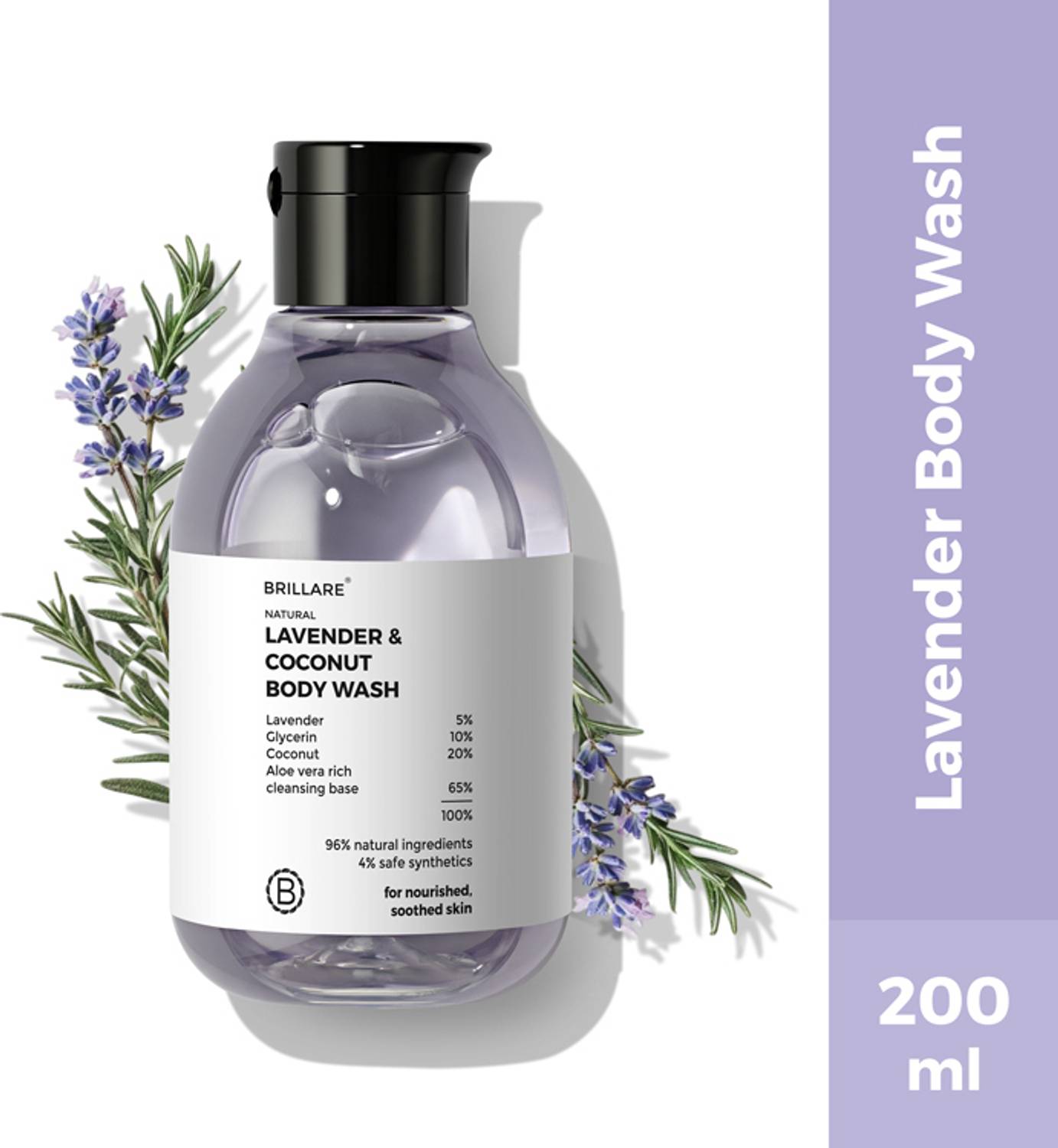 BRILLARE Lavender & Coconut Body Wash - 200ml