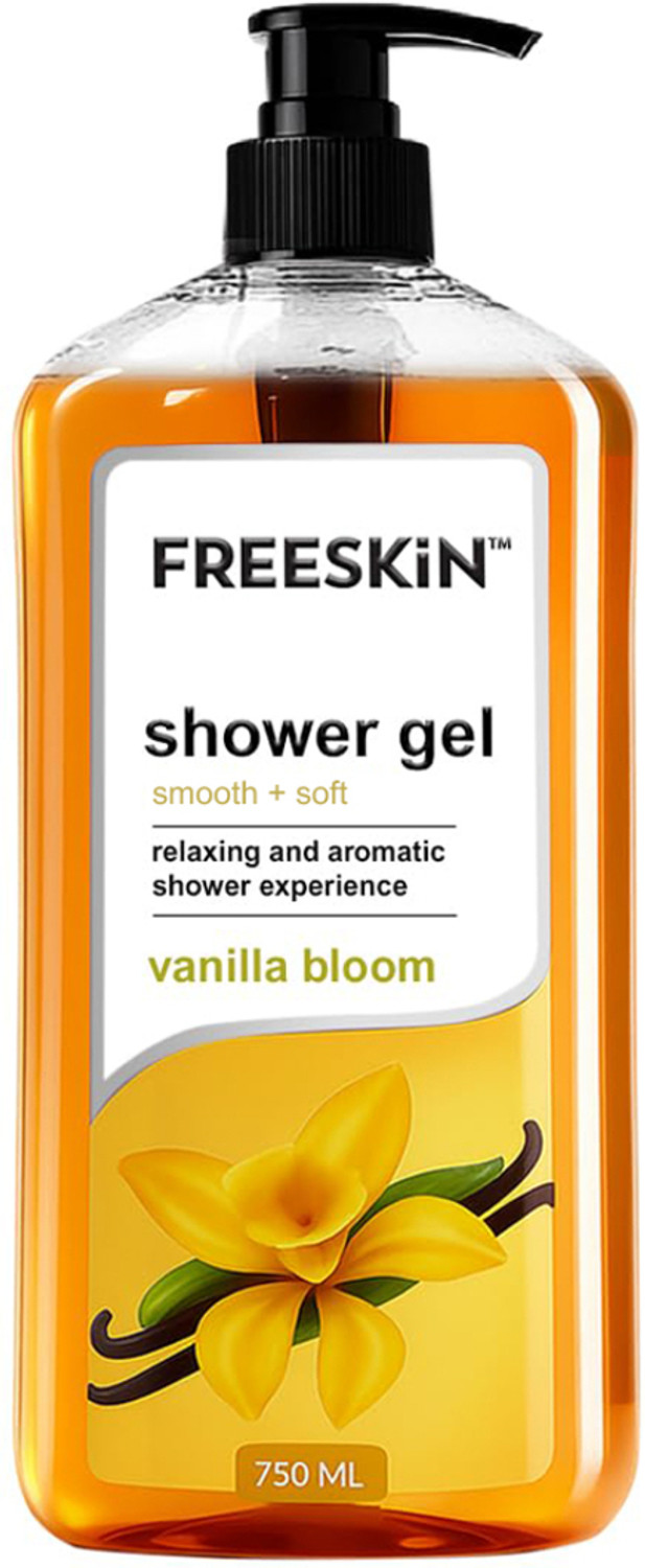 Image of Free Skin Vanilla Bloom Shower Gel | Smooth & Soft Body Wash for Vanilla Fragrance