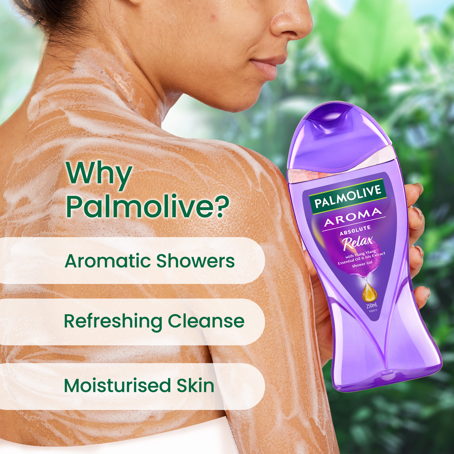 Image of PALMOLIVE Iris & Ylang Ylang Essential Oil Aroma Absolute Relax Body Wash Combo