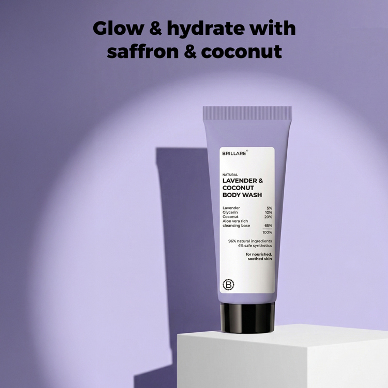 Image of BRILLARE Mini Lavender & Coconut Body Wash for Nourished and Soothed Skin