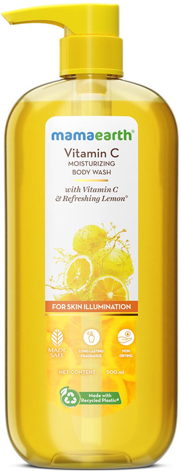 Image of Mamaearth Vitamin C Moisturizing Body Wash with Vitamin C & Refreshing Lemon Scent