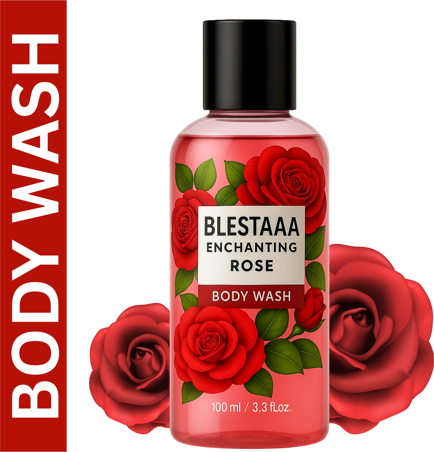 Image of blestaaa essentialss Rose Body Wash Refreshing & Hydrating Shower Gel Gentle Cleanser Flora Fragrance
