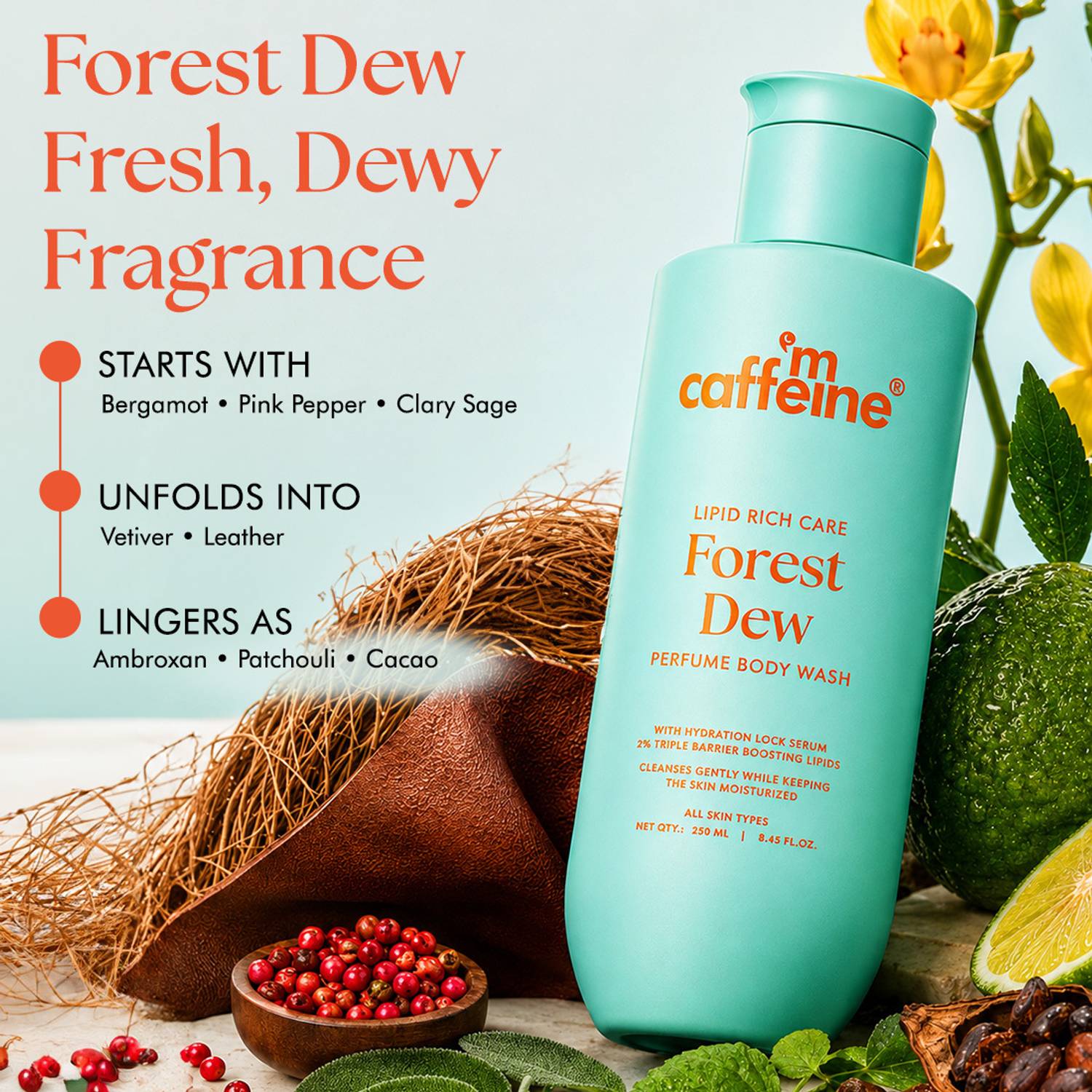 mCaffeine Deep Moisture Milky Body Wash 250ml - Image 5