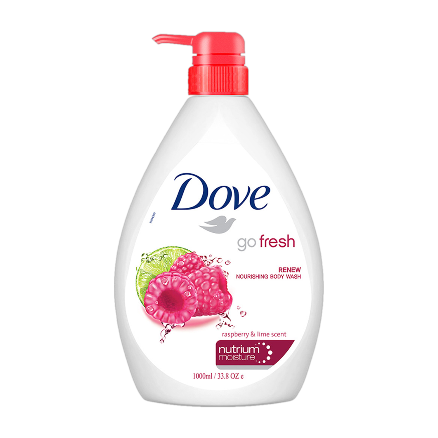 Dove Renewing Raspberry Body Wash with Lime 125ml - Image 1