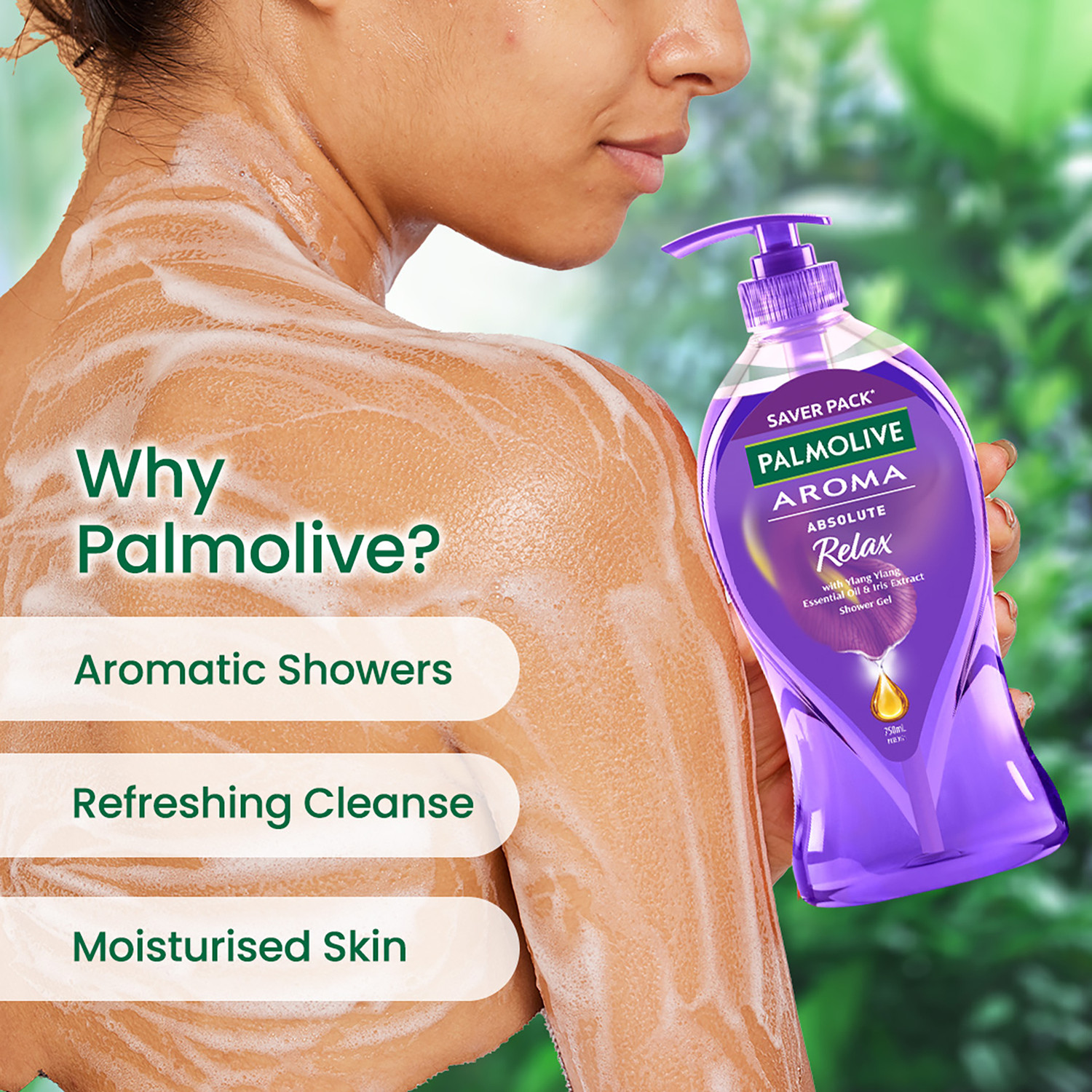 Image of PALMOLIVE Body Wash - Absolute Relax Pump Bottle (750ml) & Absolute Relax Refill (750ml)