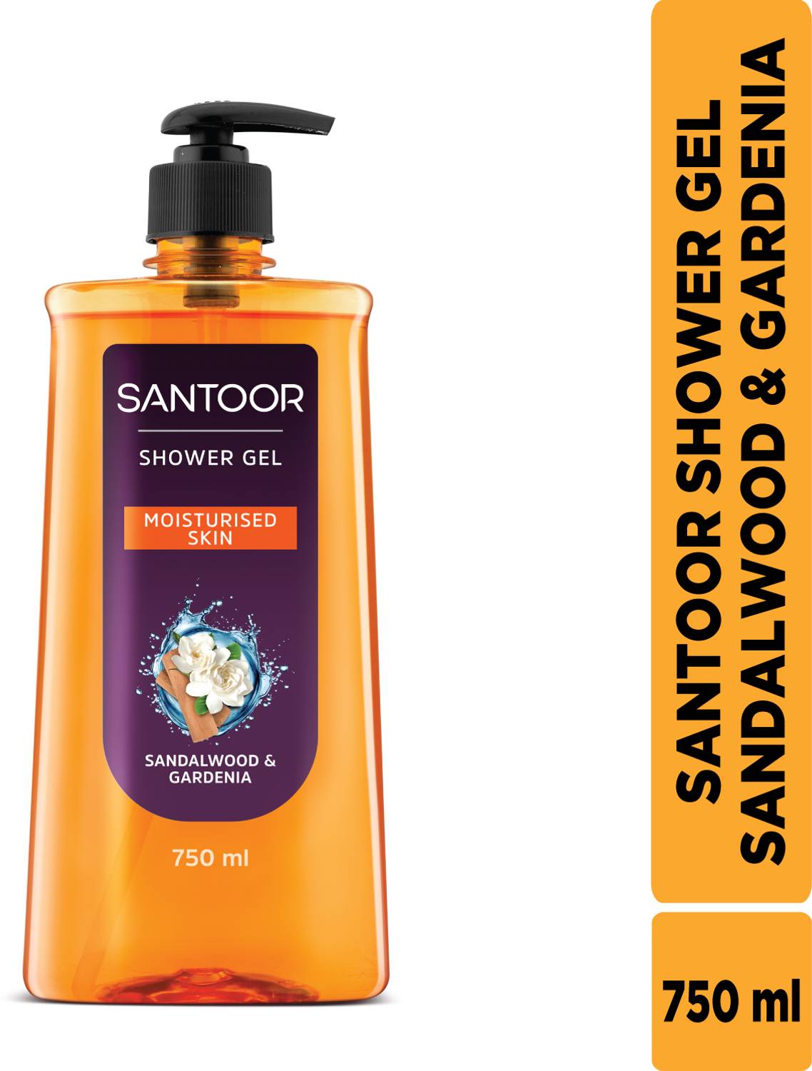 SANTOOR Shower Gel Sandalwood and Gardenia Body Wash (750 ml)
