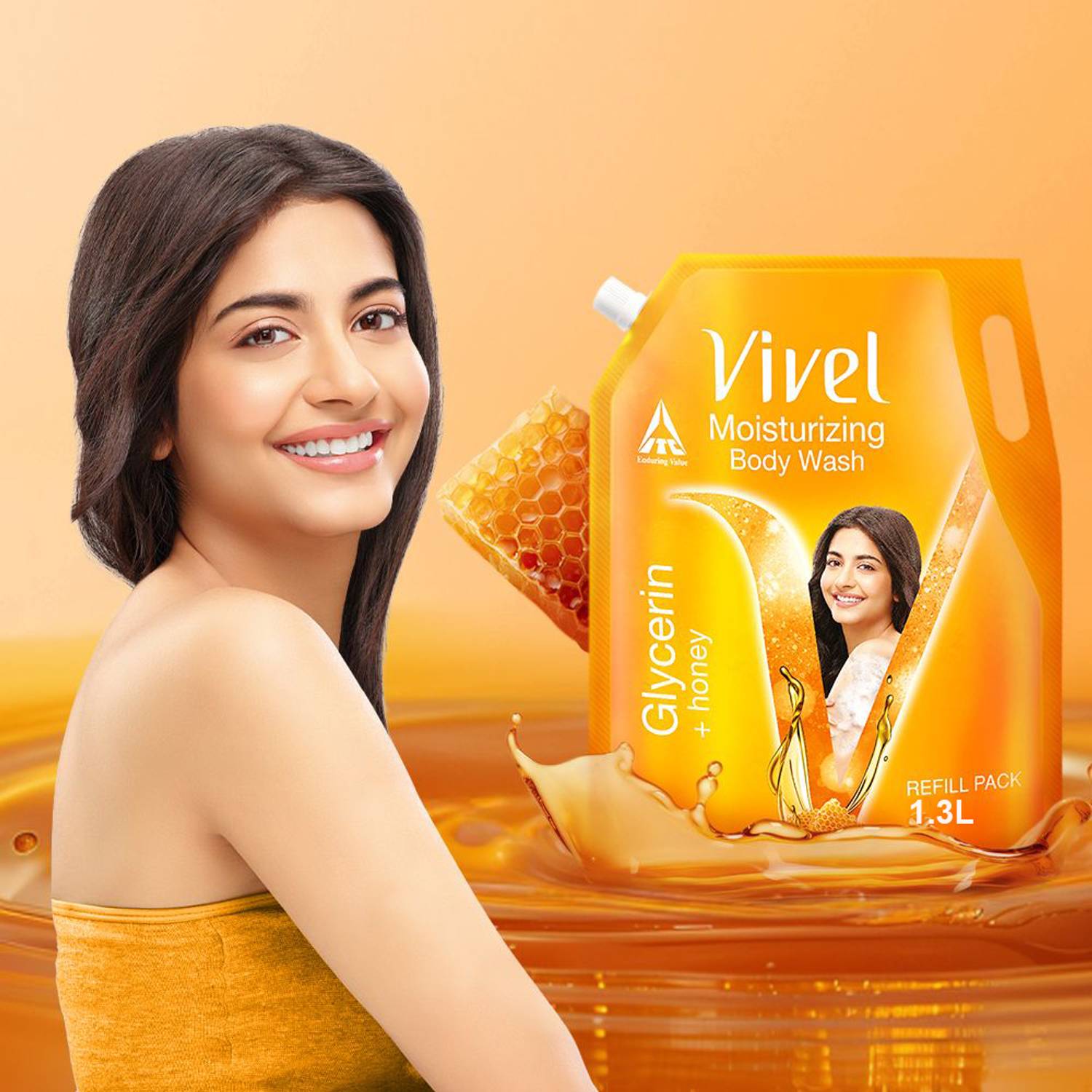 Vivel Glycerin & Honey Body Wash Shower Gel, for Soft, Glowing & ... more