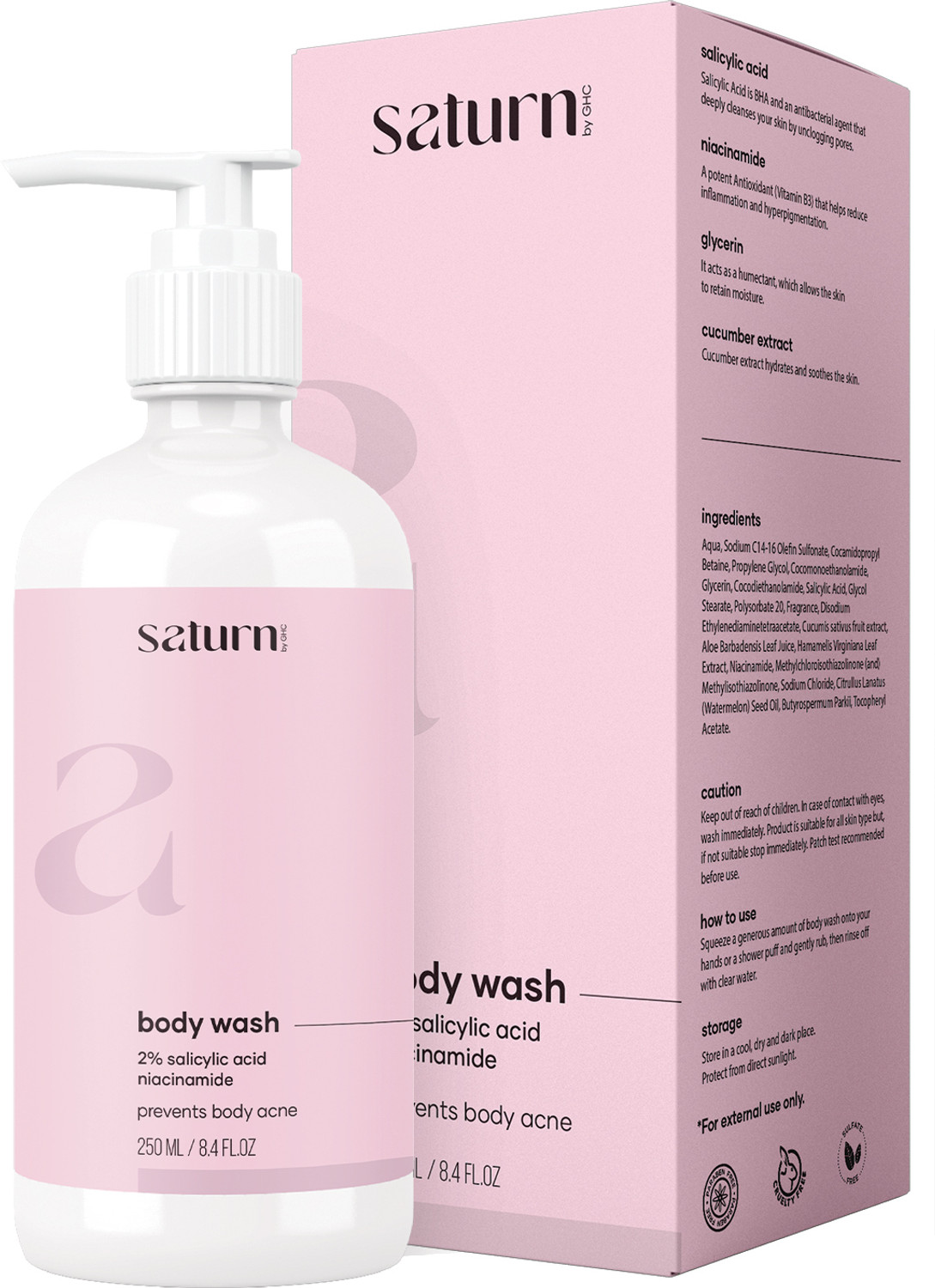 Image of GHC'S MARS GHC 2% Salicylic Acid Body Wash with Niacinamide & Cucumber
