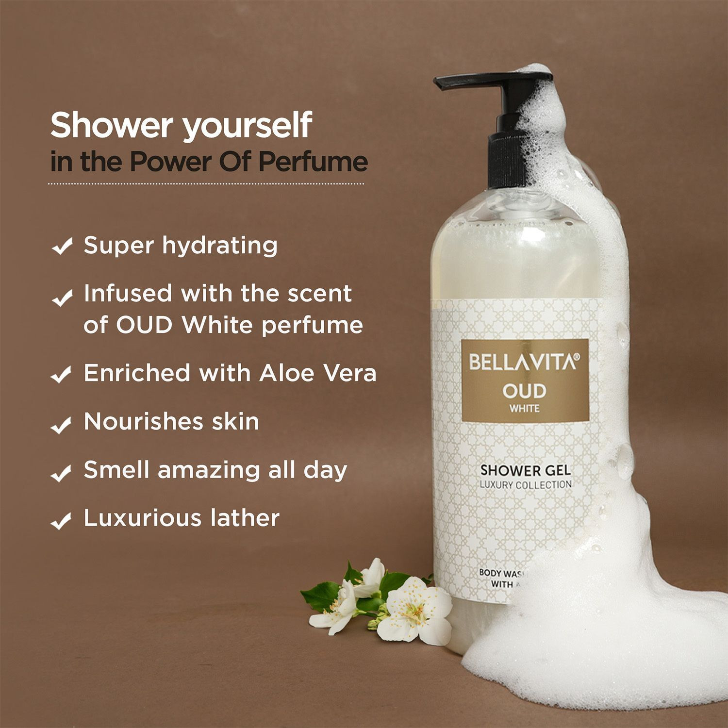 Image of BELLAVITA White Oud & CEO Men Shower Gel Combo | Deep Cleanse Fresh Fragrance Body Wash