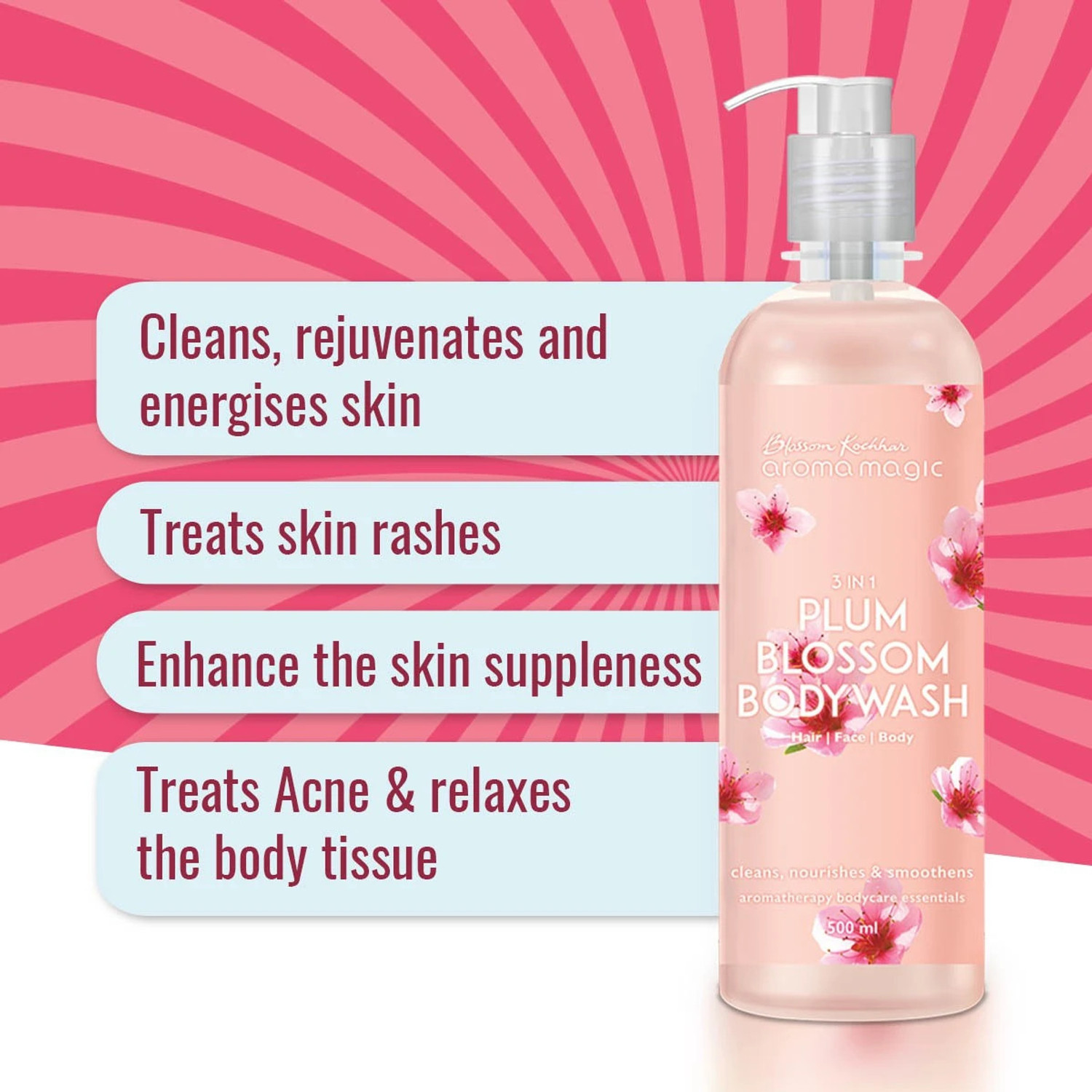 Image of Aroma Magic 3 in 1 Plum Blossom (Hairwash, Facewash, Bodywash)