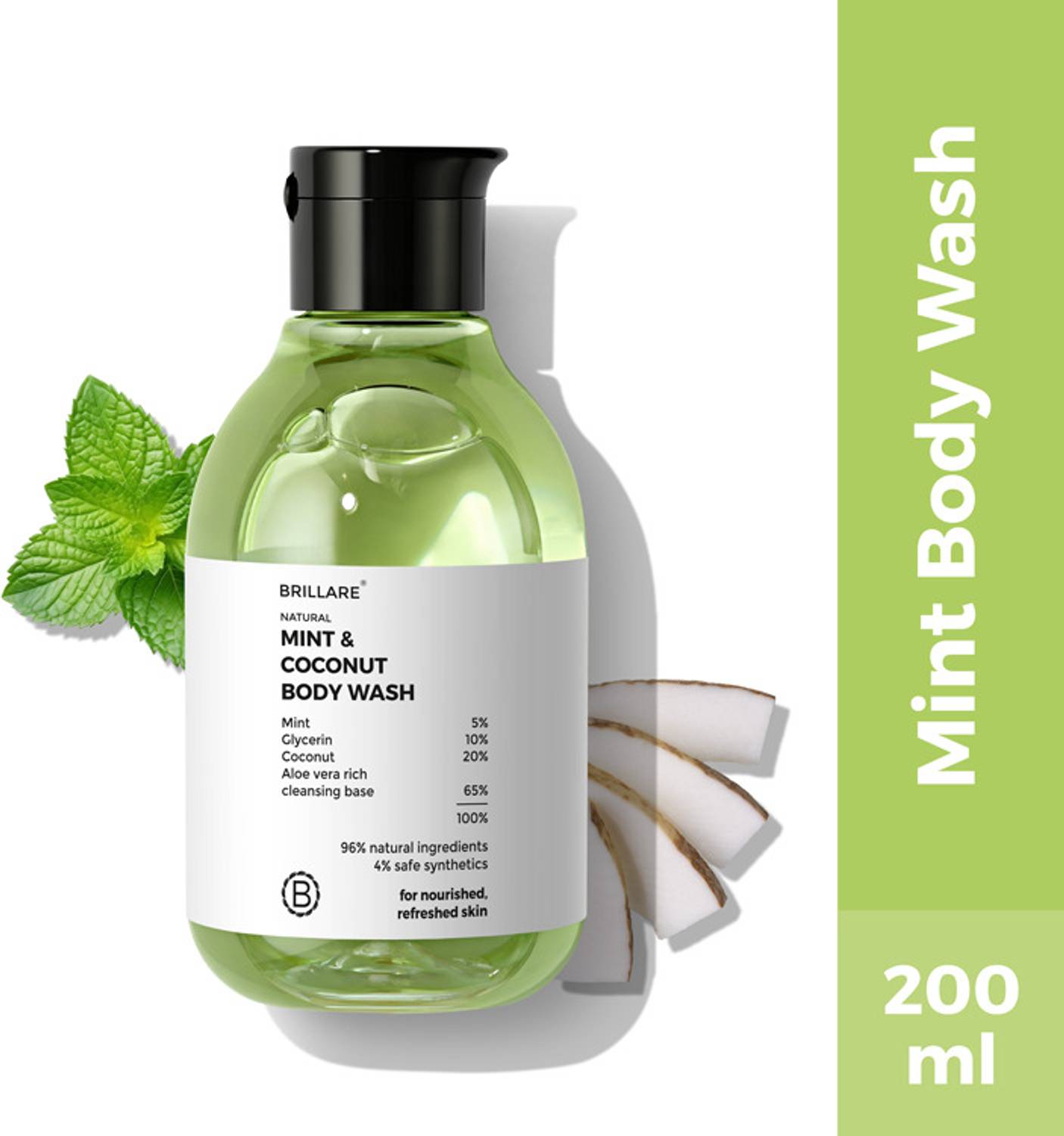 BRILLARE Mint & Coconut Body Wash - 200ml