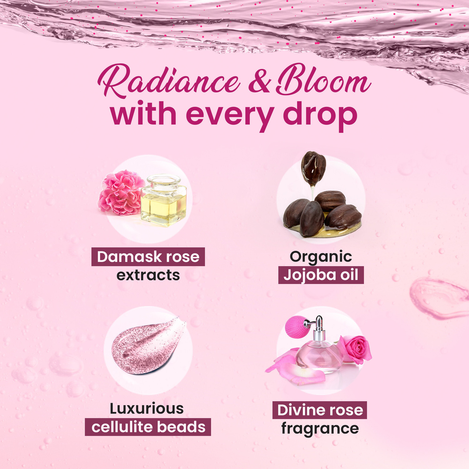 Image of Dabur Gulabari Body Wash Shower Gel - Himalayan Rose & Oudh | 100% Soap free