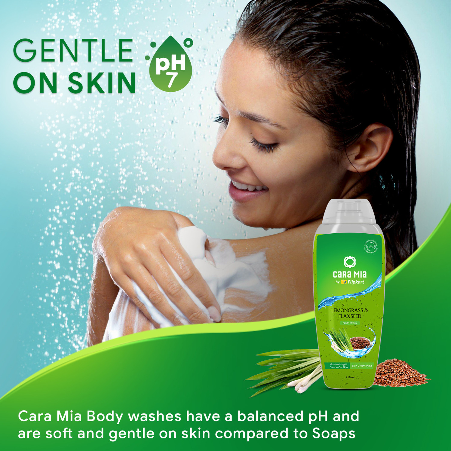 Image of Cara Mia Lemongrass & Flaxseed Oil Shower Gel