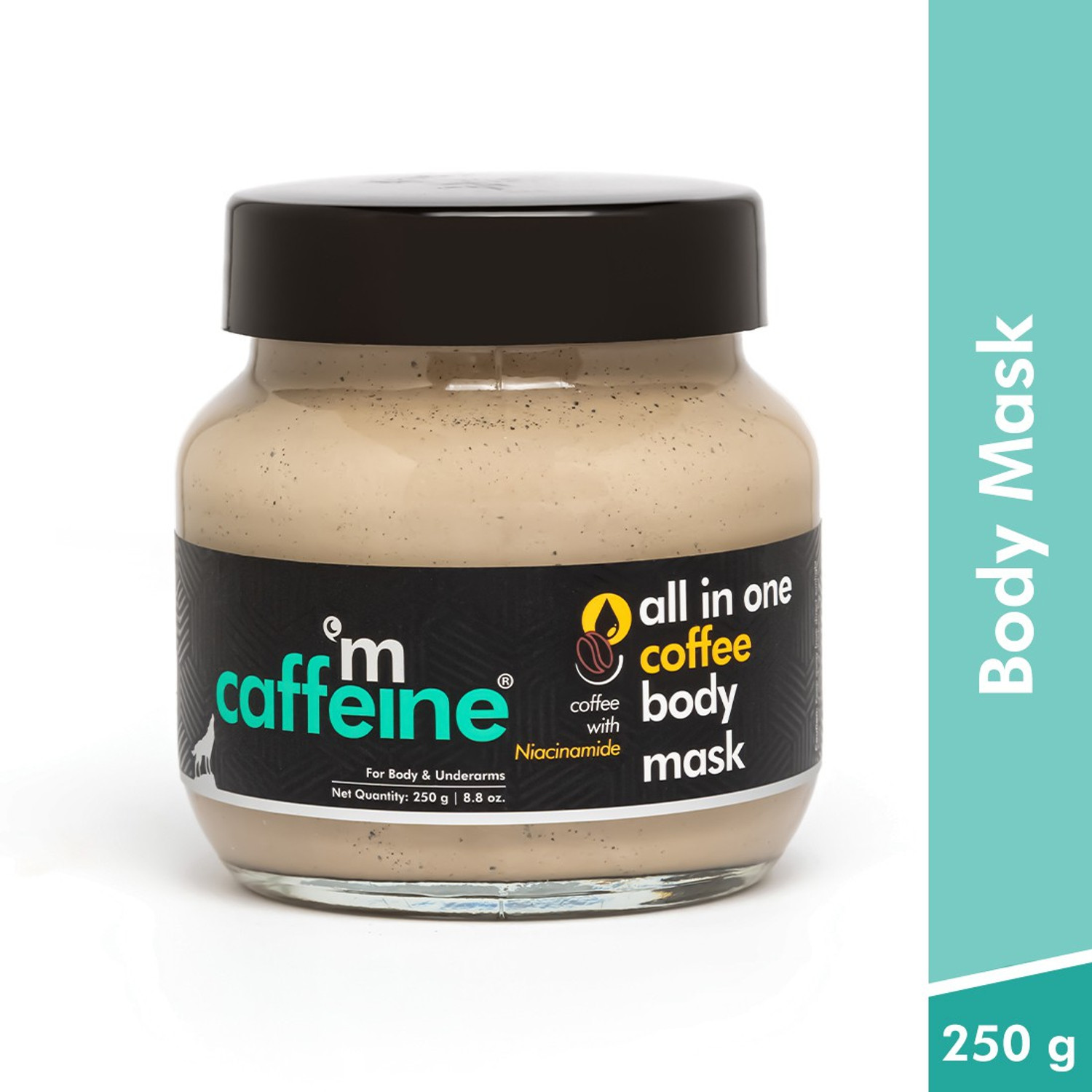 mCaffeine All In One Coffee Body Mask with Niacinamide for Body Acne, Pigmentation & Tan
