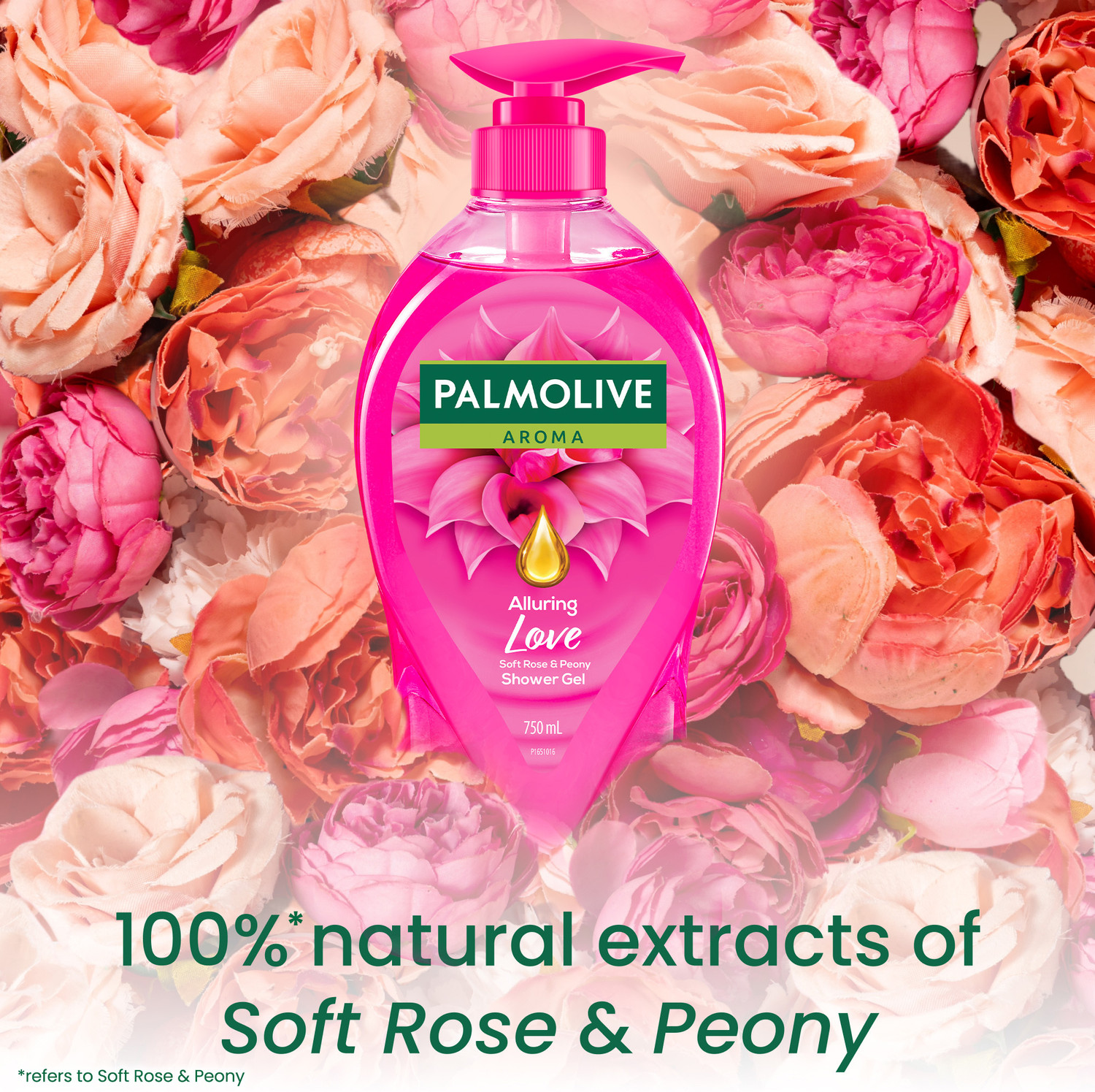 Image of PALMOLIVE Soft Rose & Peony Aroma Alluring Love Body Wash Shower Gel 750ml