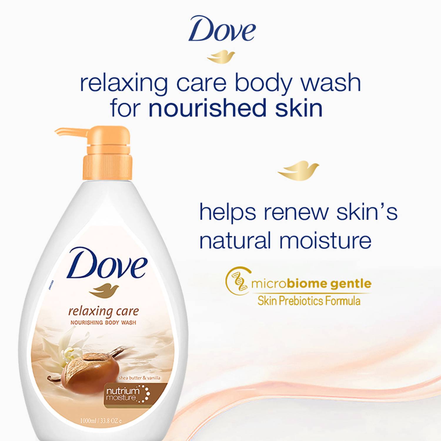 DOVE Relaxing Shea Butter Body Wash with Vanilla - Image 4