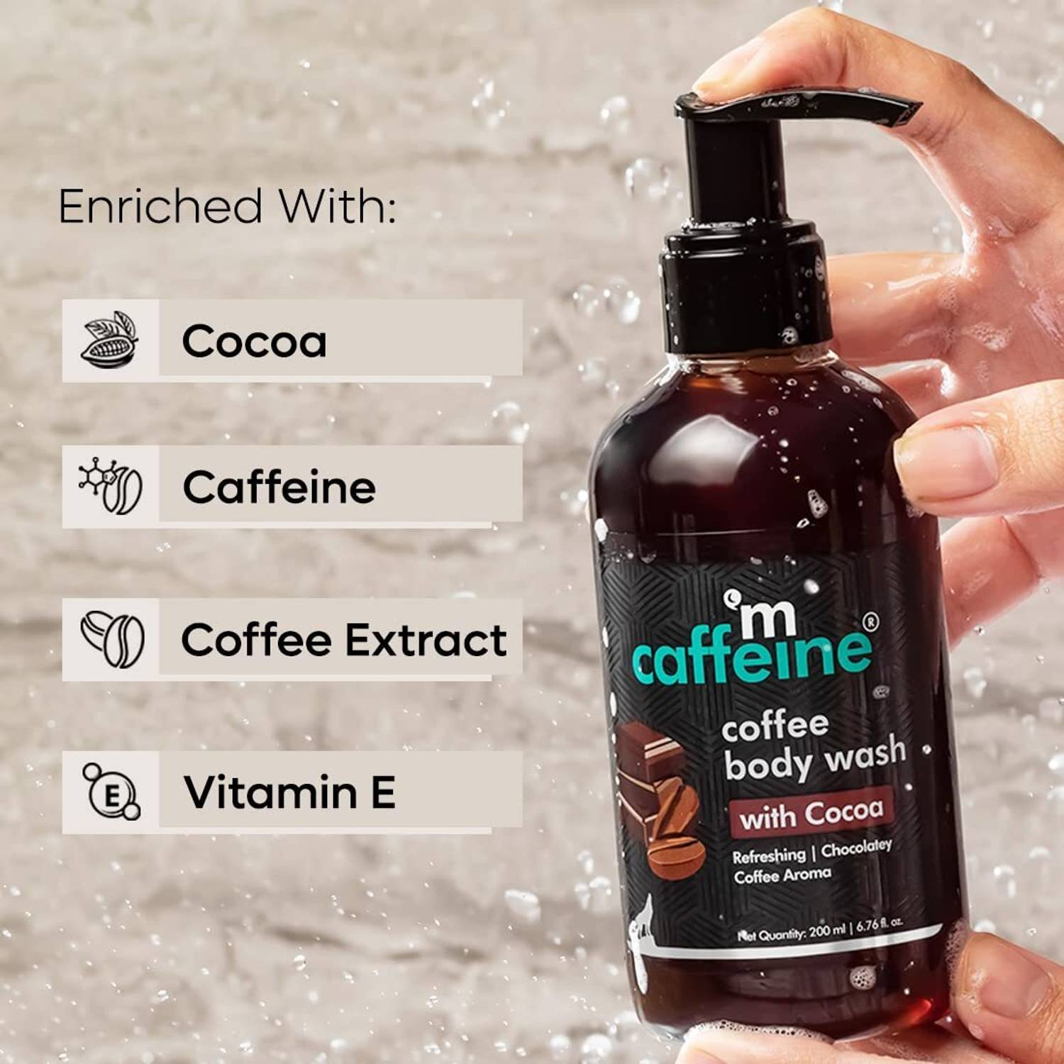 mCaffeine Coffee Cocoa D Tan Body Wash 200 ml - Image 5