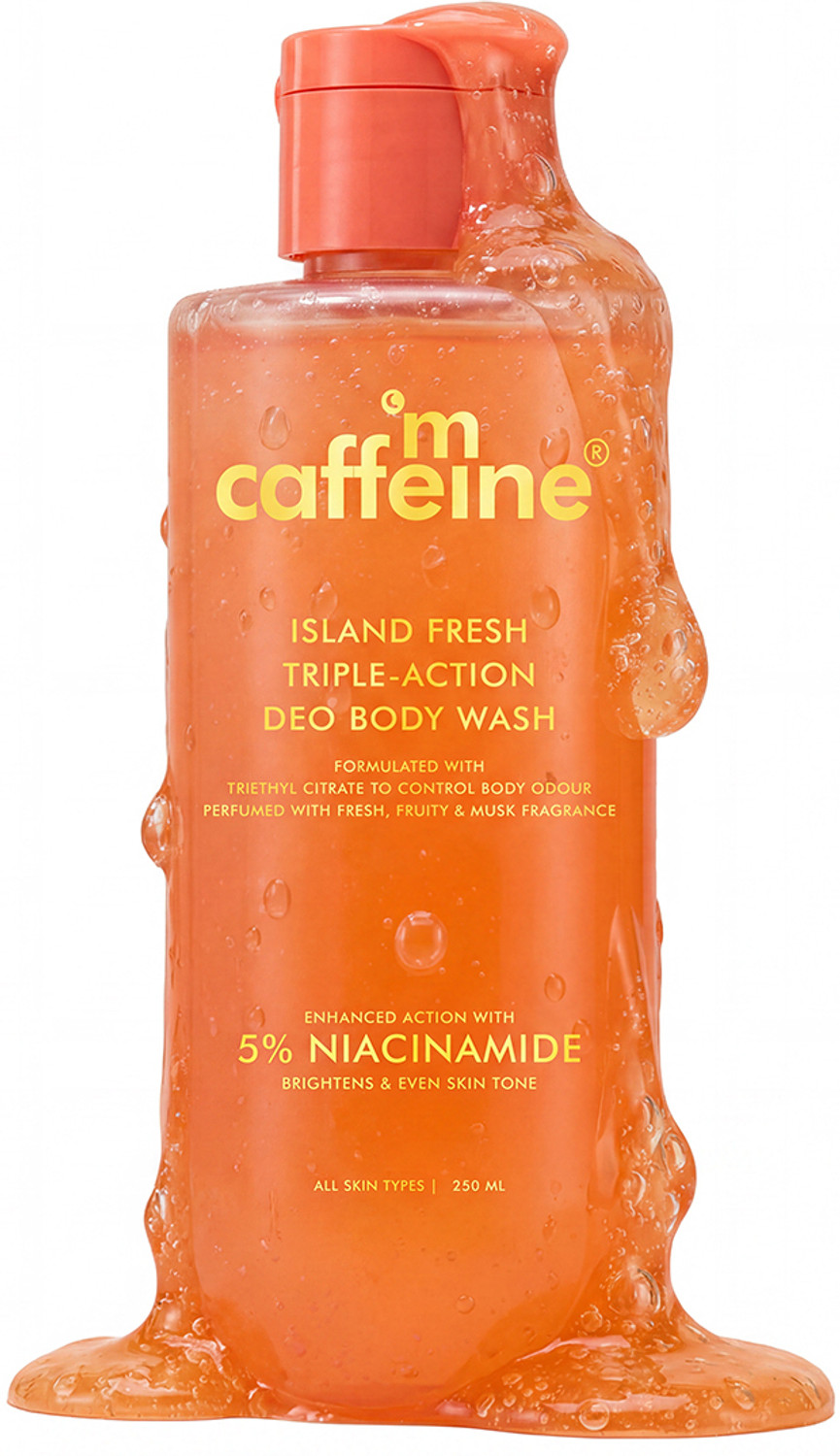 Image of mCaffeine 3-in-1 Perfume Body Wash - Odour Control, Musky Fresh, Bright Skin