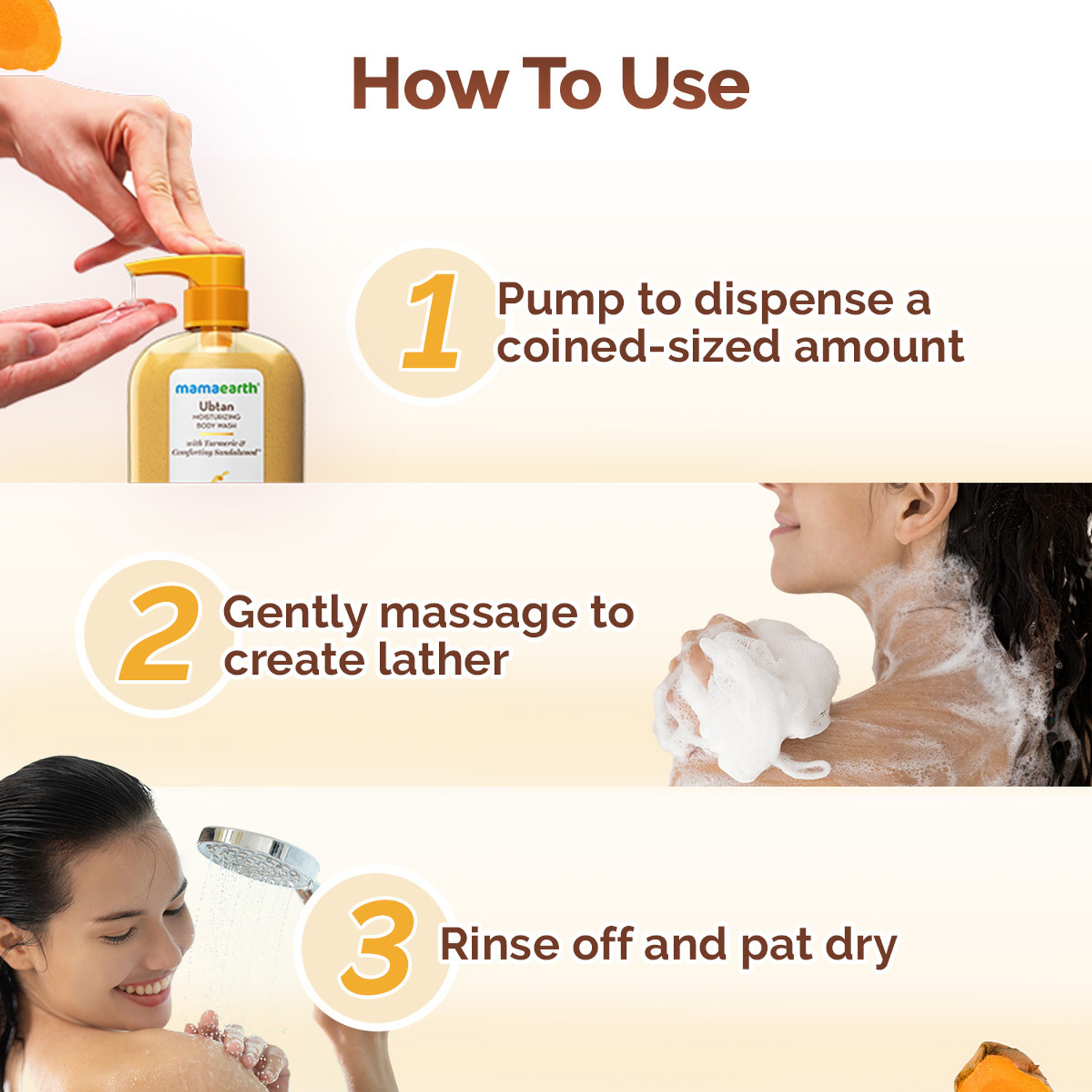 Image of Mamaearth Ubtan Moisturizing Body Wash with Turmeric & Saffron for Tan Removal
