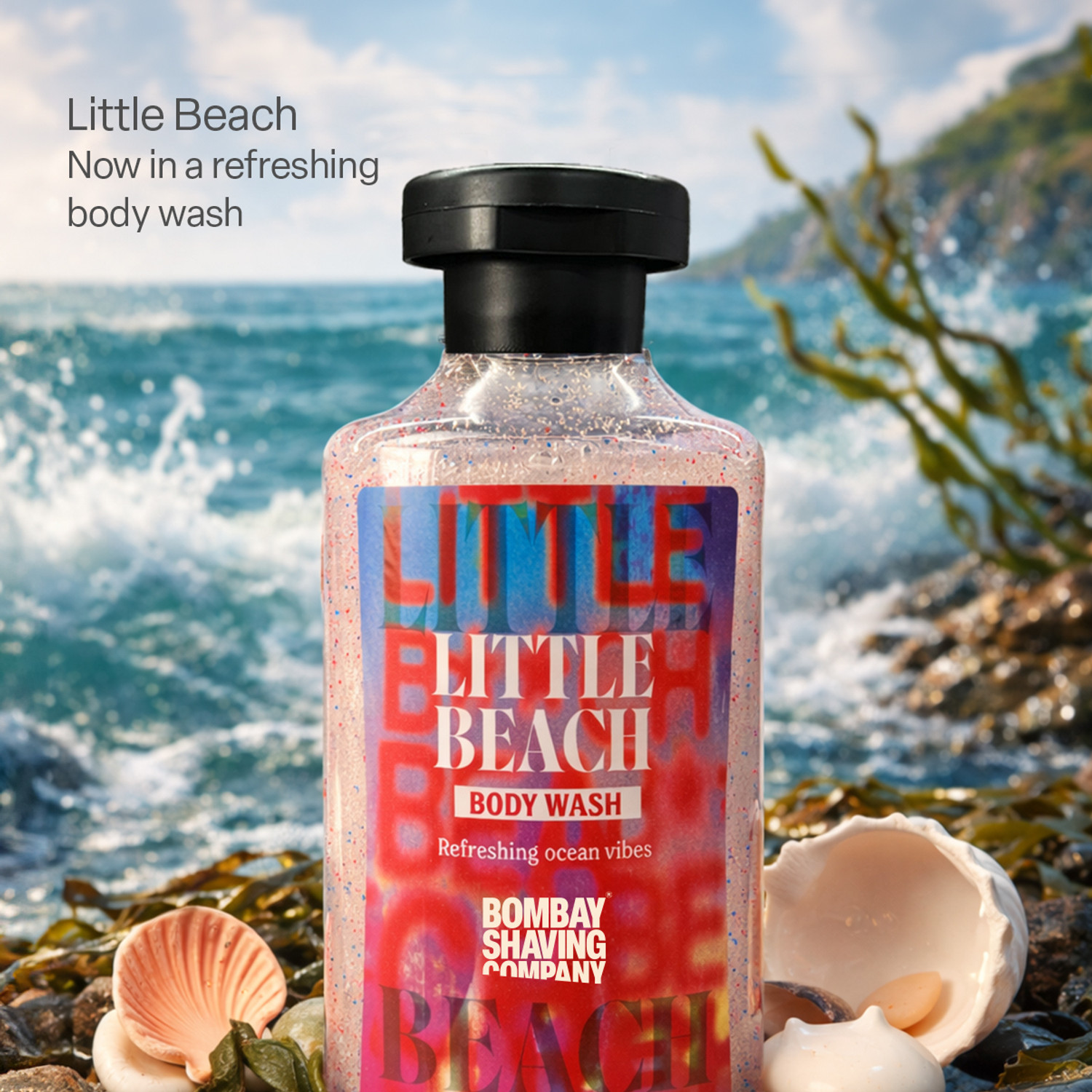Image of BOMBAY SHAVING COMPANY Little Beach Body Wash For Men | Refreshing Fragrance | Daily Use Shower Gel