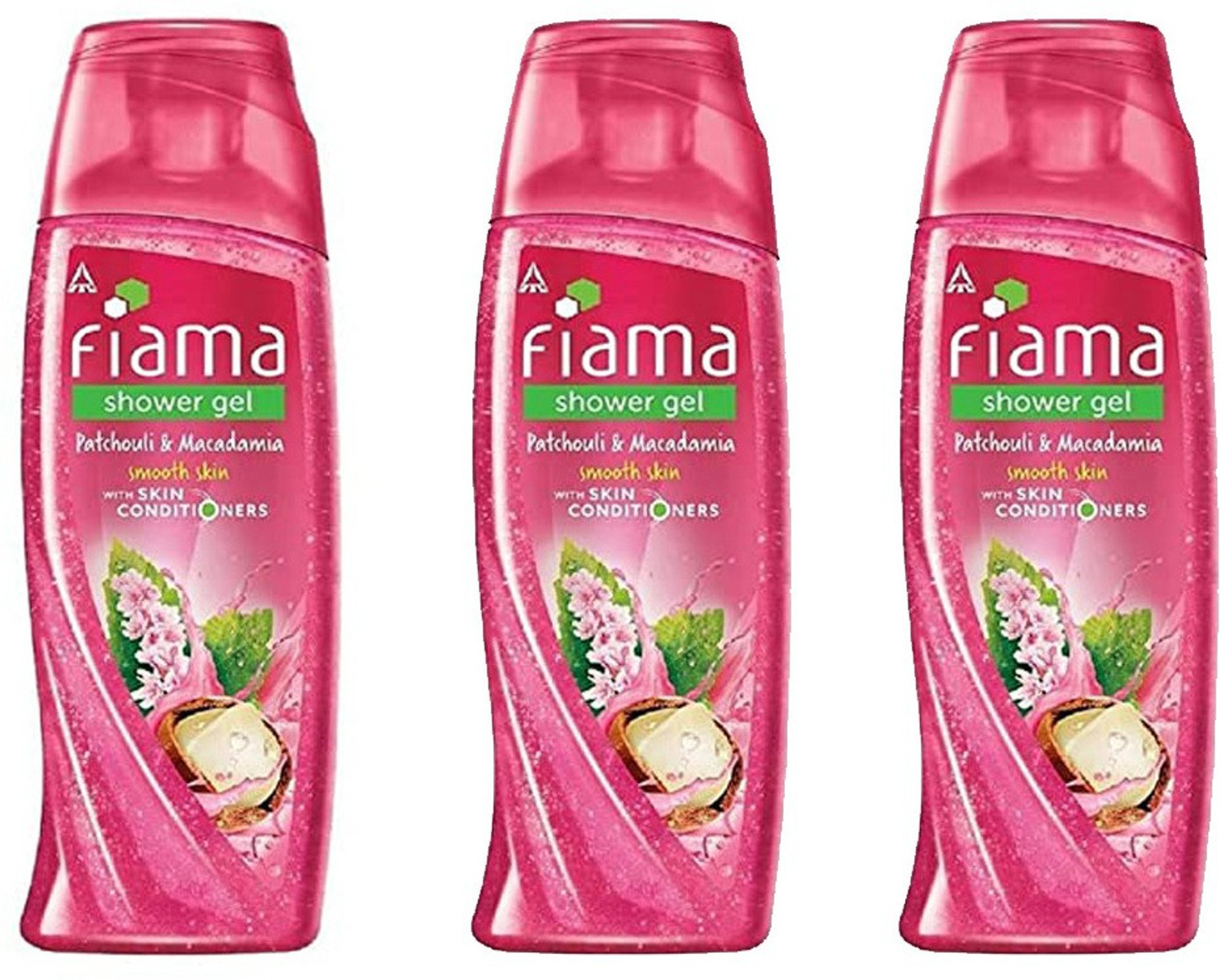 Image of FIAMA Patchouli & Macadamia Smooth Skin Shower Gel (Pack of 3)