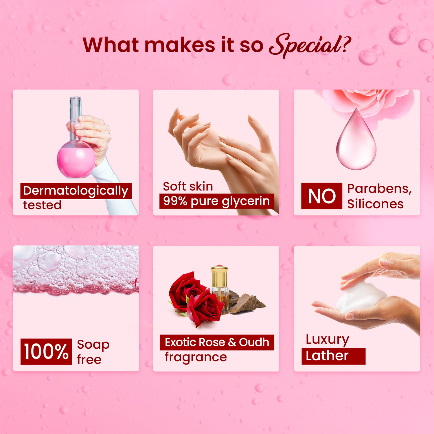Image of Dabur Gulabari Body Wash Shower Gel (Combo Pack) - Damask Rose & Jojoba Oil | 100% Soap free