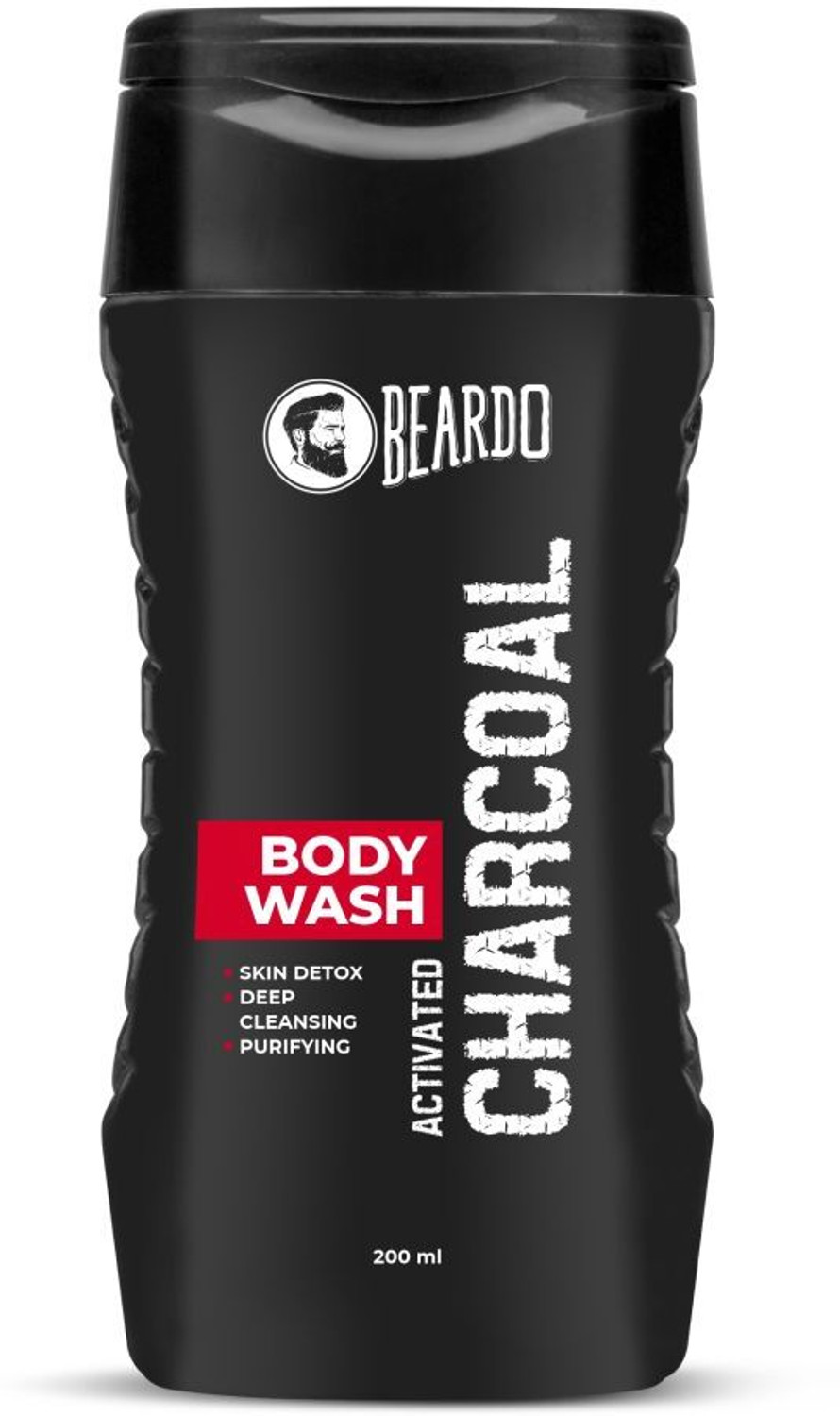 Image of BEARDO Activated Charcoal Body Wash for Men, 200ml | With Activated Charcoal | Soap Free | Deep Cleansing | Skin Detox | Anti-Pollution | For Body & Face| Refreshing Fragrance
