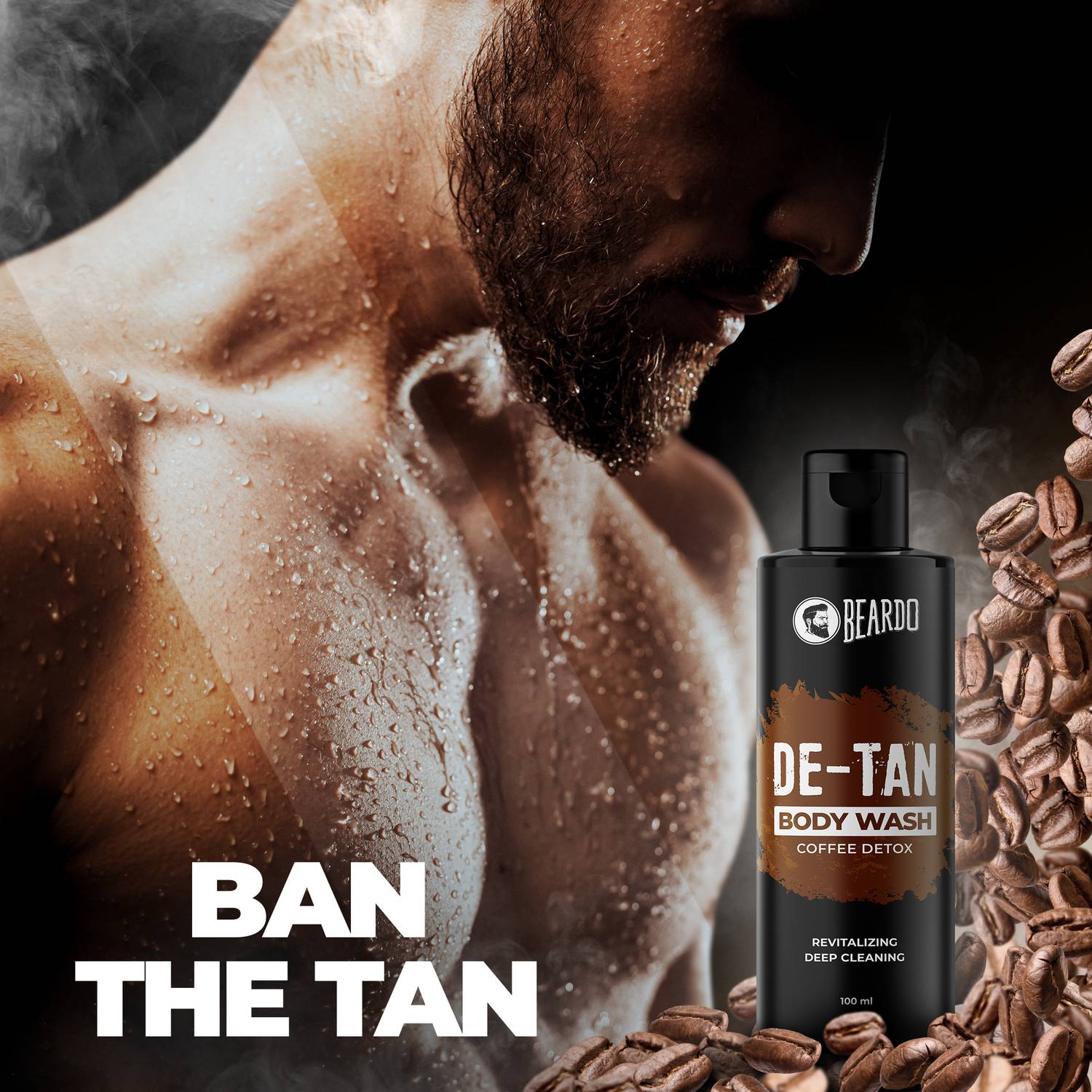 BEARDO De-Tan Body Wash Coffee & Aloe 200ml - Image 2