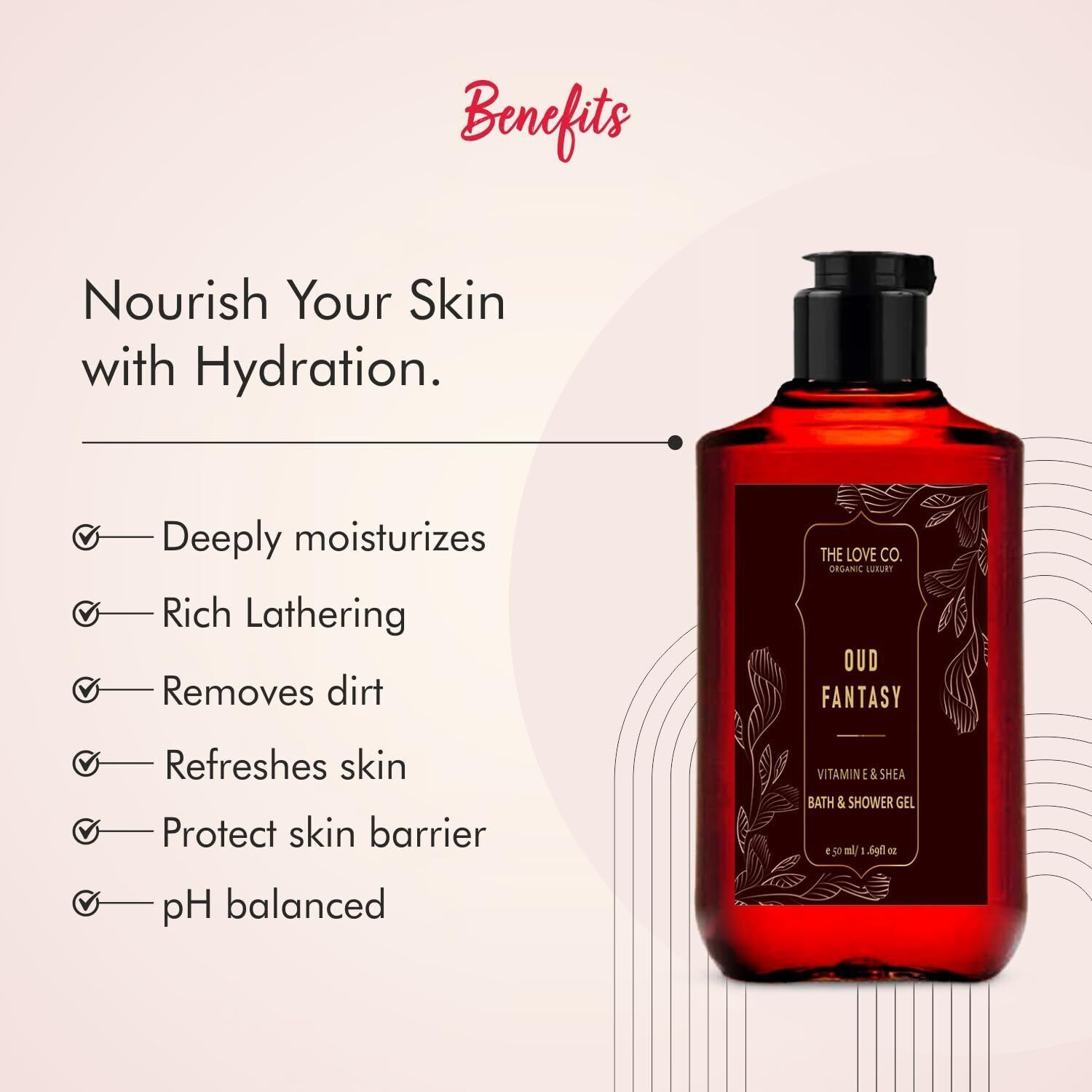 Image of The Love Co. Oud Fantasy Body Wash | Shower Gel Deep Cleansing & Msoiturizing For Men & Women