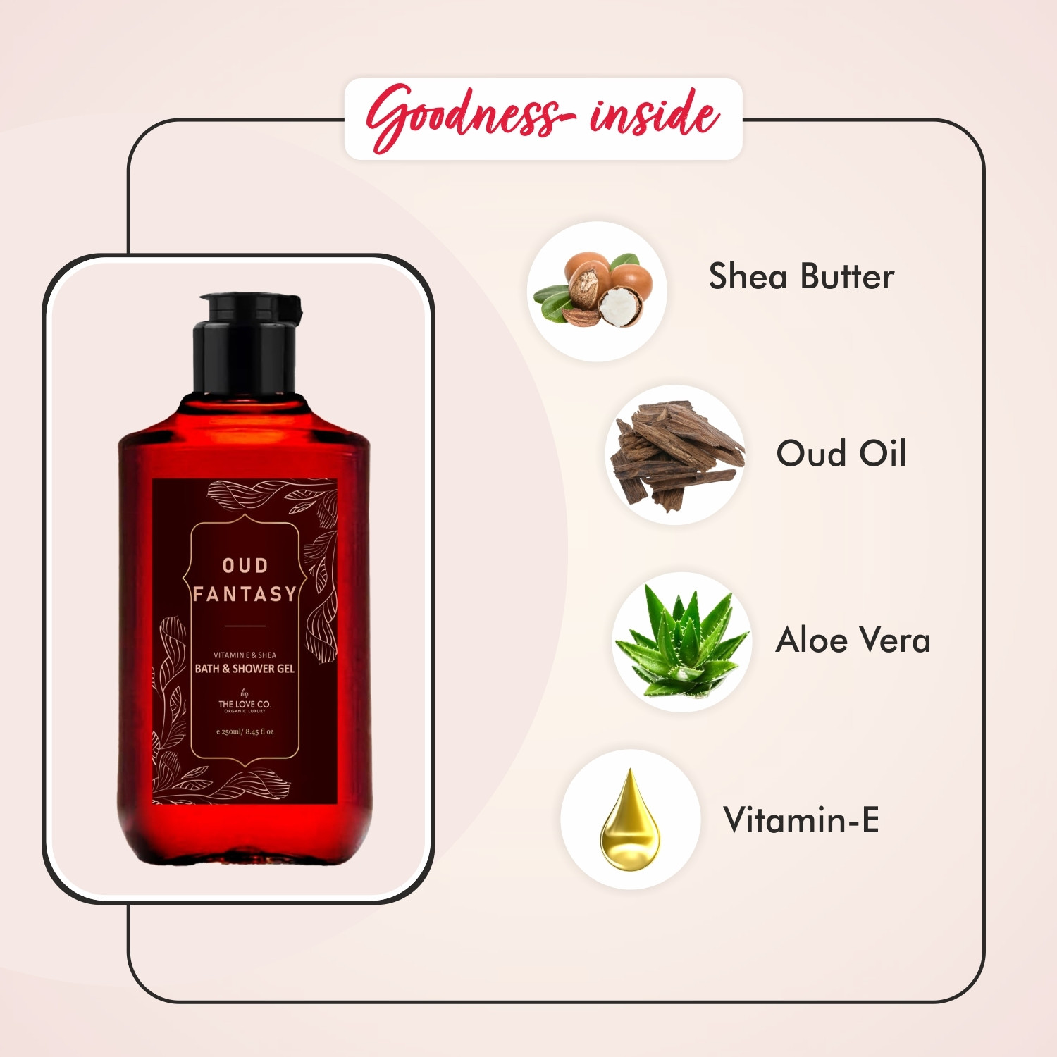Image of The Love Co. Luxury Oud Fantasy Bath & Shower Gel