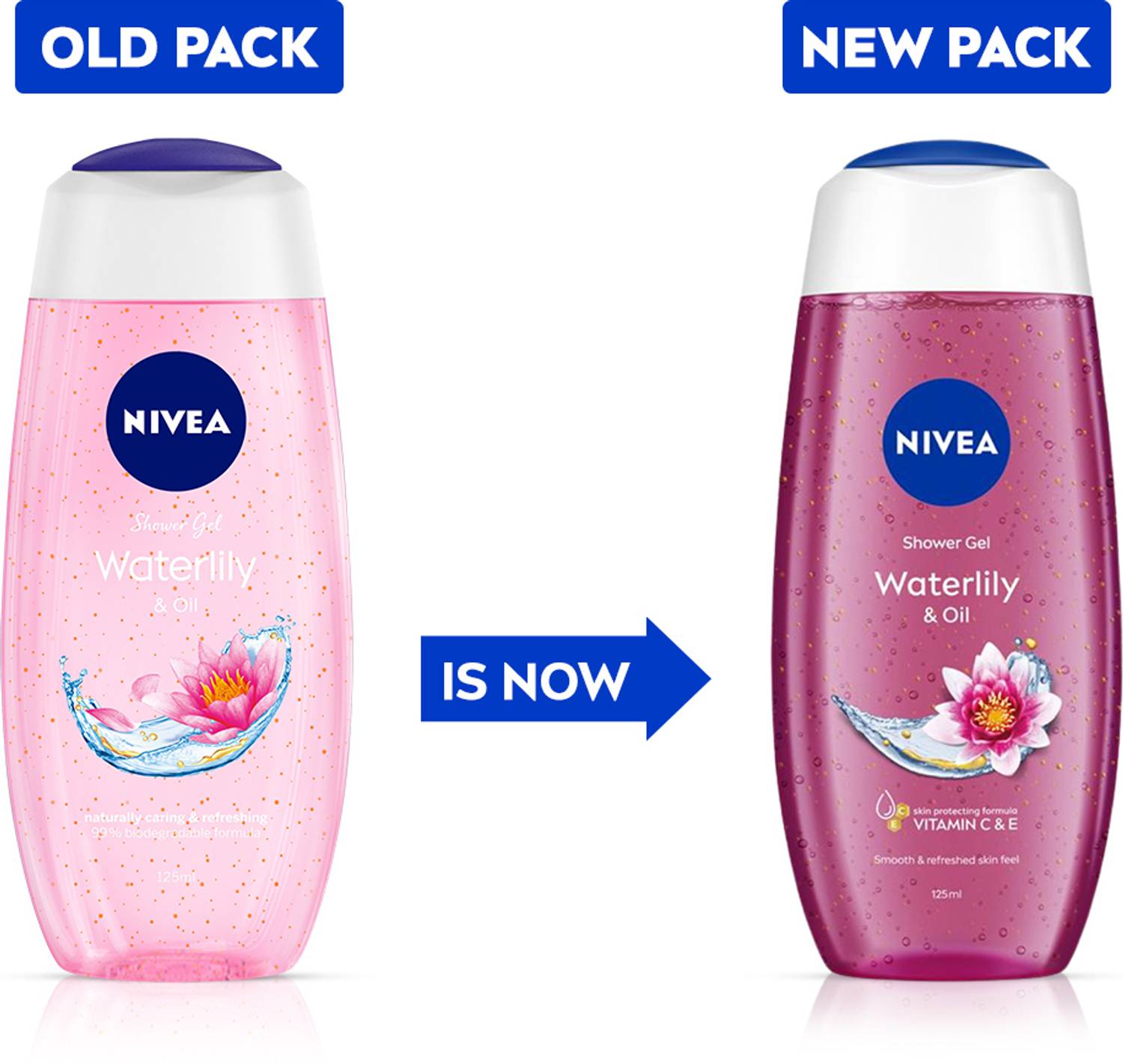 NIVEA Waterlily & Oil Shower Gel 125 ml - Image 3