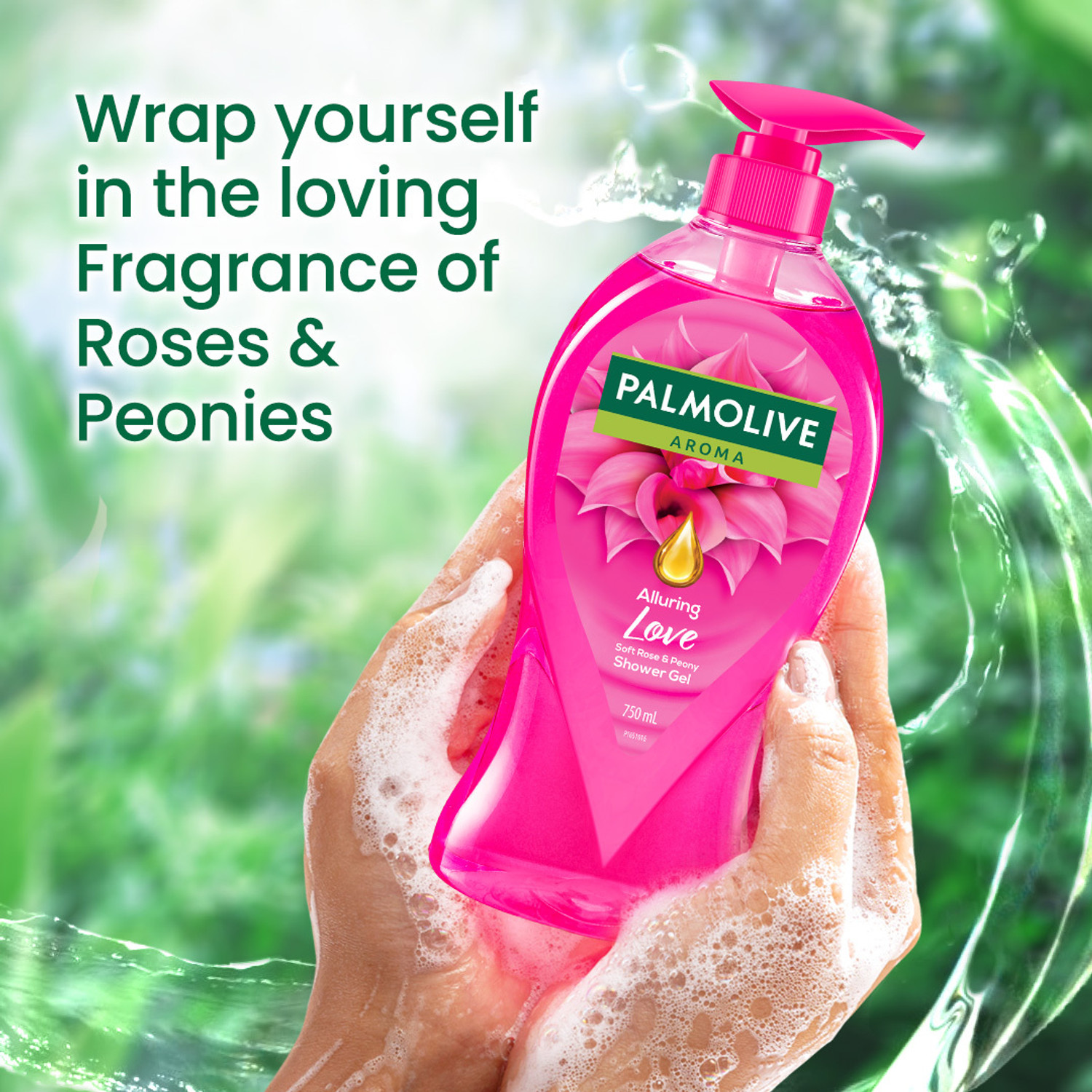 Image of PALMOLIVE Soft Rose & Peony Aroma Alluring Love Body Wash Shower Gel 750ml