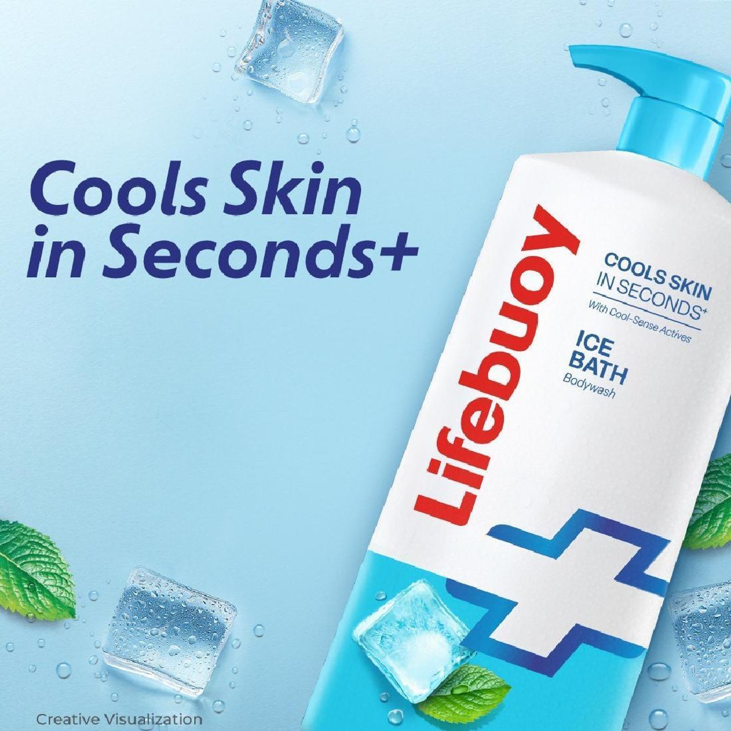 Image of LIFEBUOY Ice Bath Bodywash with Menthol and Cool Sense Actives| For Instant Heat Relief