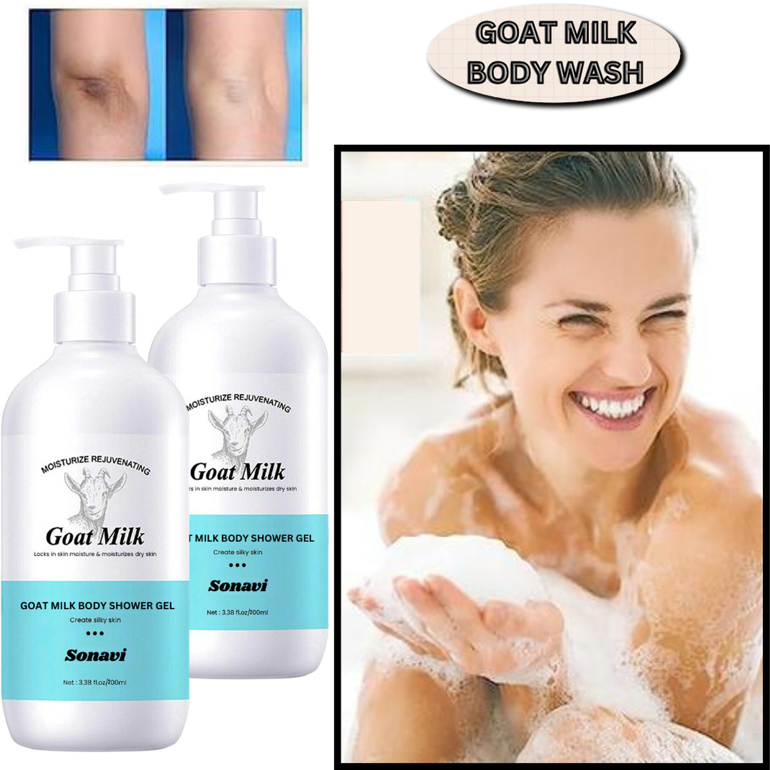 Image of Sonavi Goat Milk Body Wash Moisturizing your Skin Cleanser