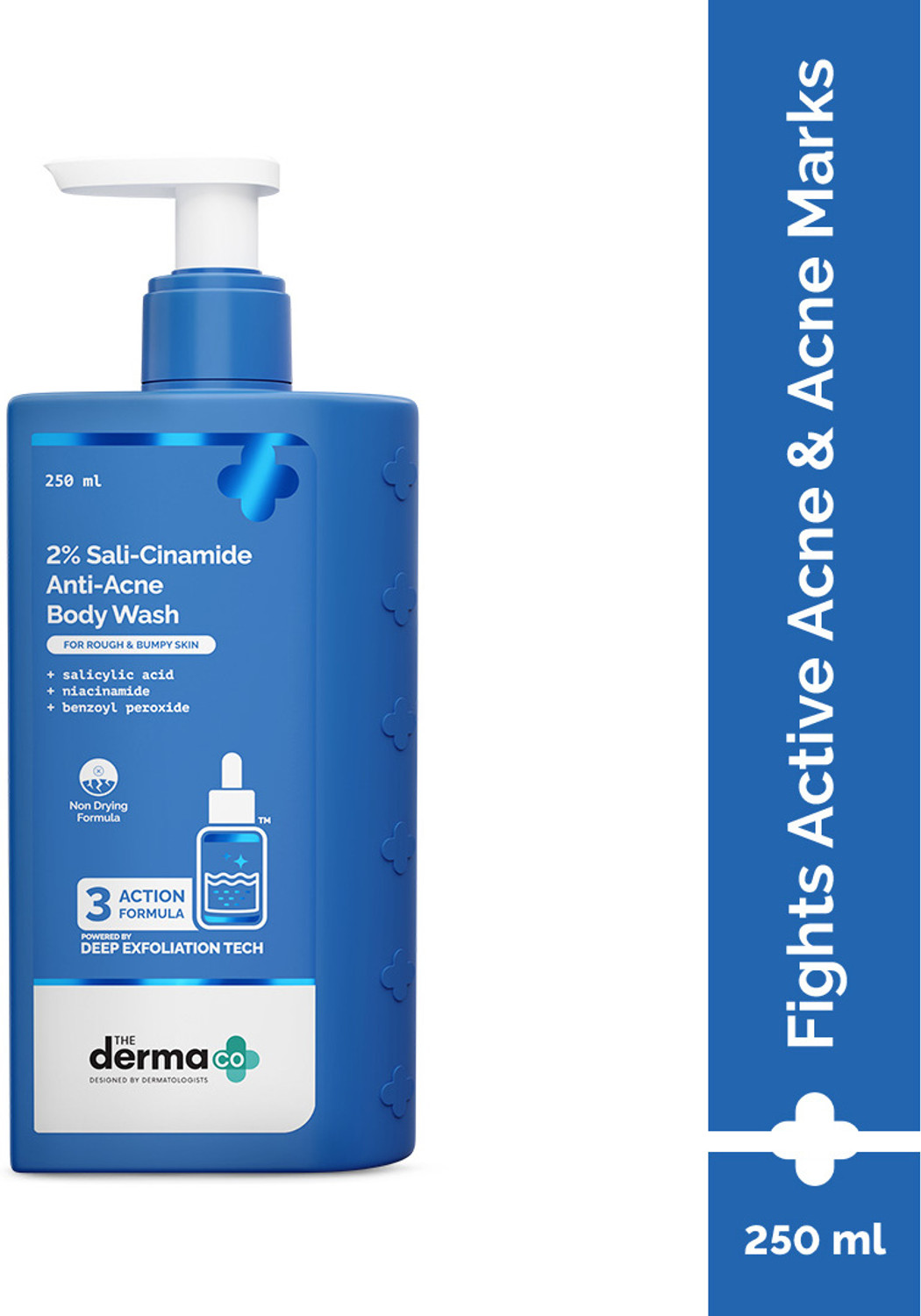 Image of The Derma Co 2% Sali-Cinamide Anti-Acne Body Wash Deeply Cleanses | Exfoliates Skin