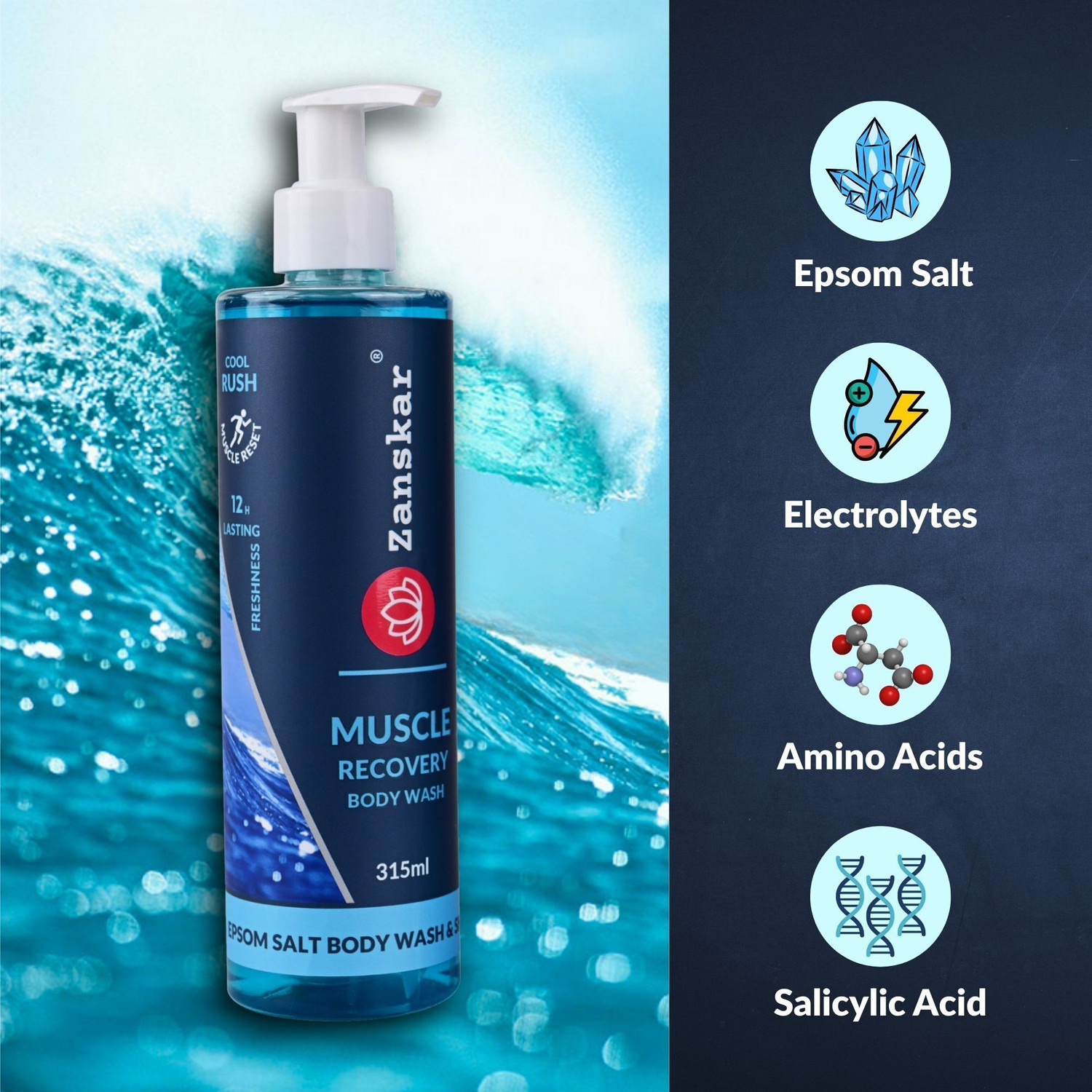 Image of Zanskar Muscle Recovery Epsom Body Wash