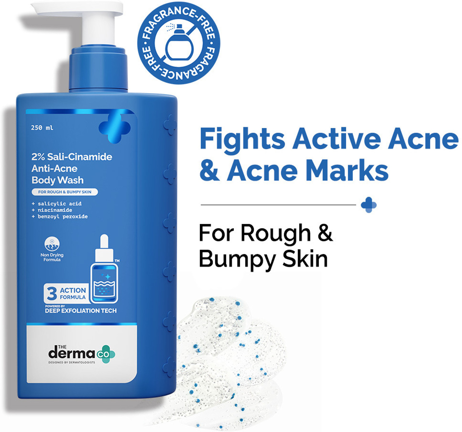 Image of The Derma Co 2% Sali-Cinamide Anti-Acne Body Wash Deeply Cleanses | Exfoliates Skin