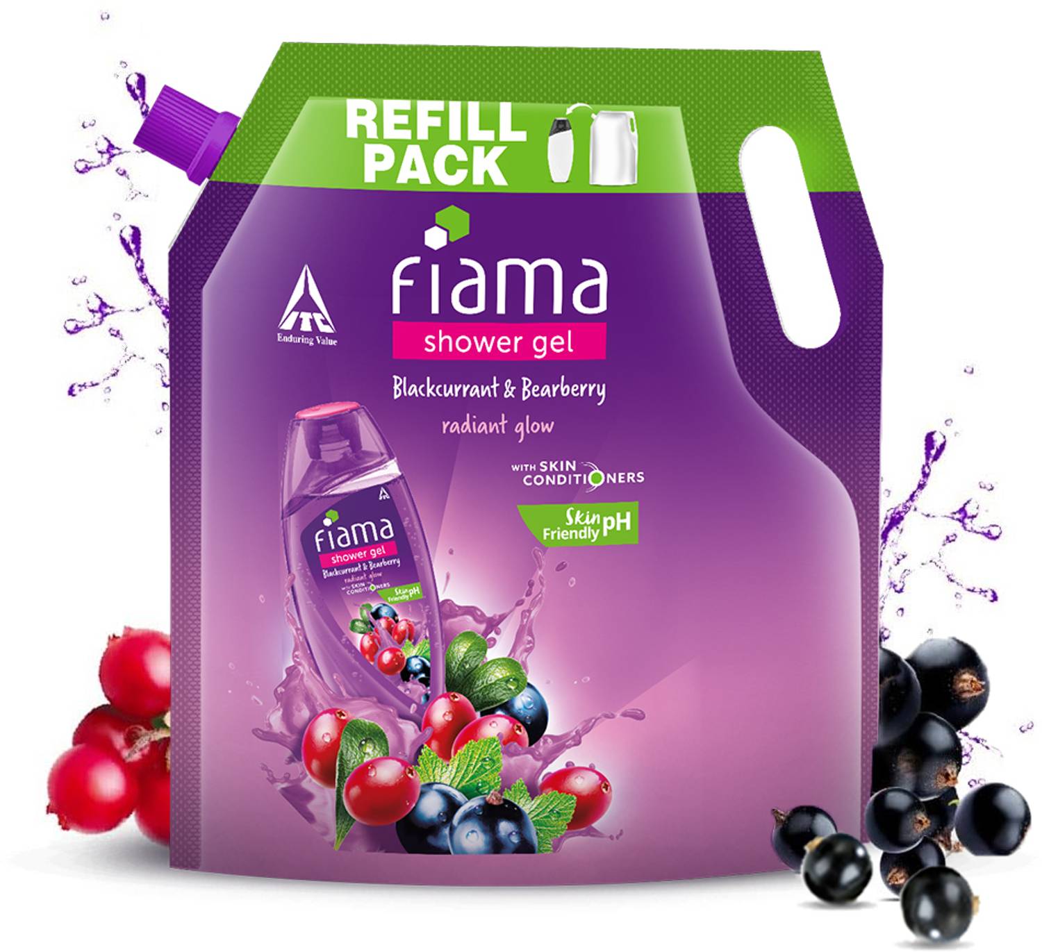 FIAMA Blackcurrant & Bearberry Body Wash 1.3L - Image 3