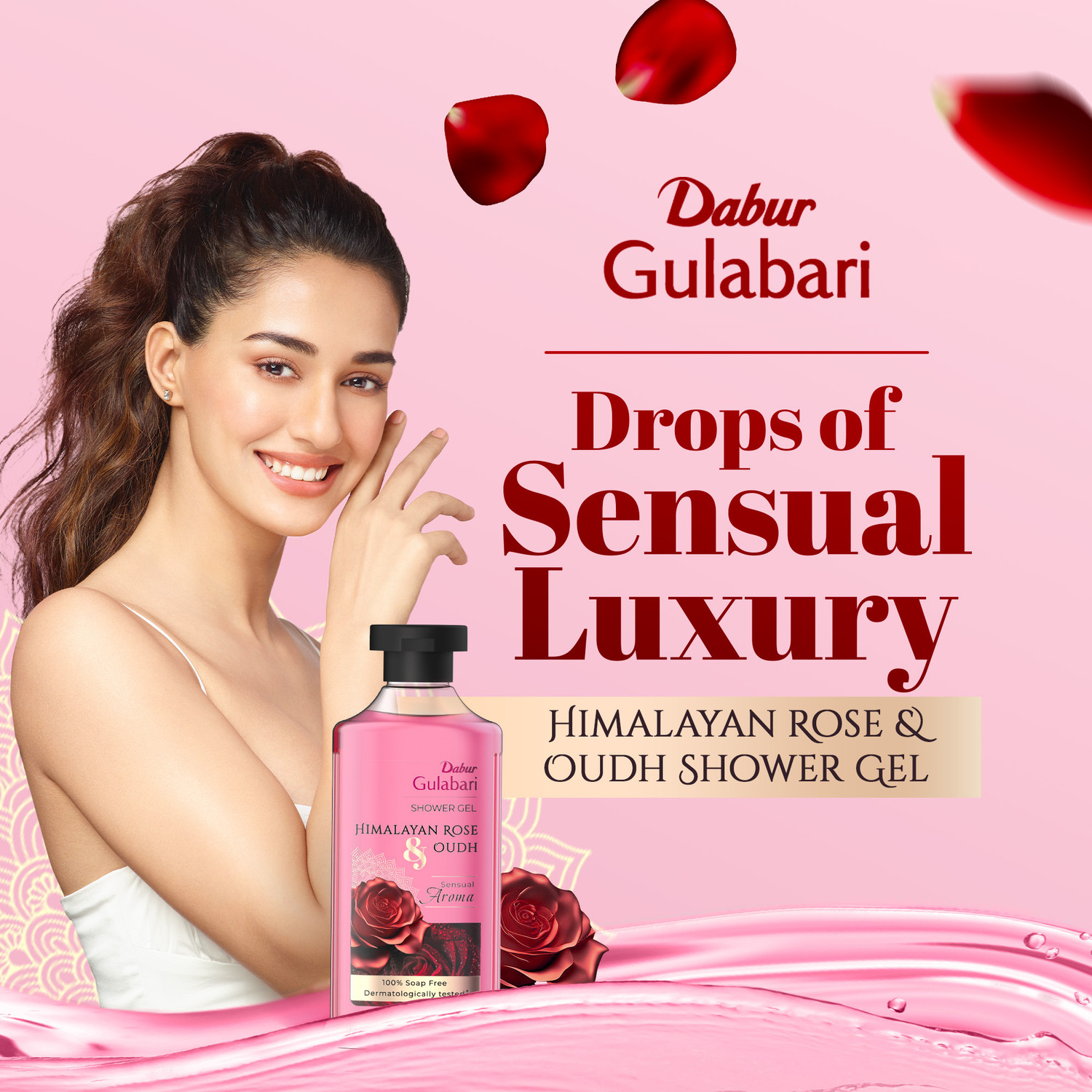 Image of Dabur Gulabari Body Wash Shower Gel (Combo Pack) - Damask Rose & Jojoba Oil | 100% Soap free