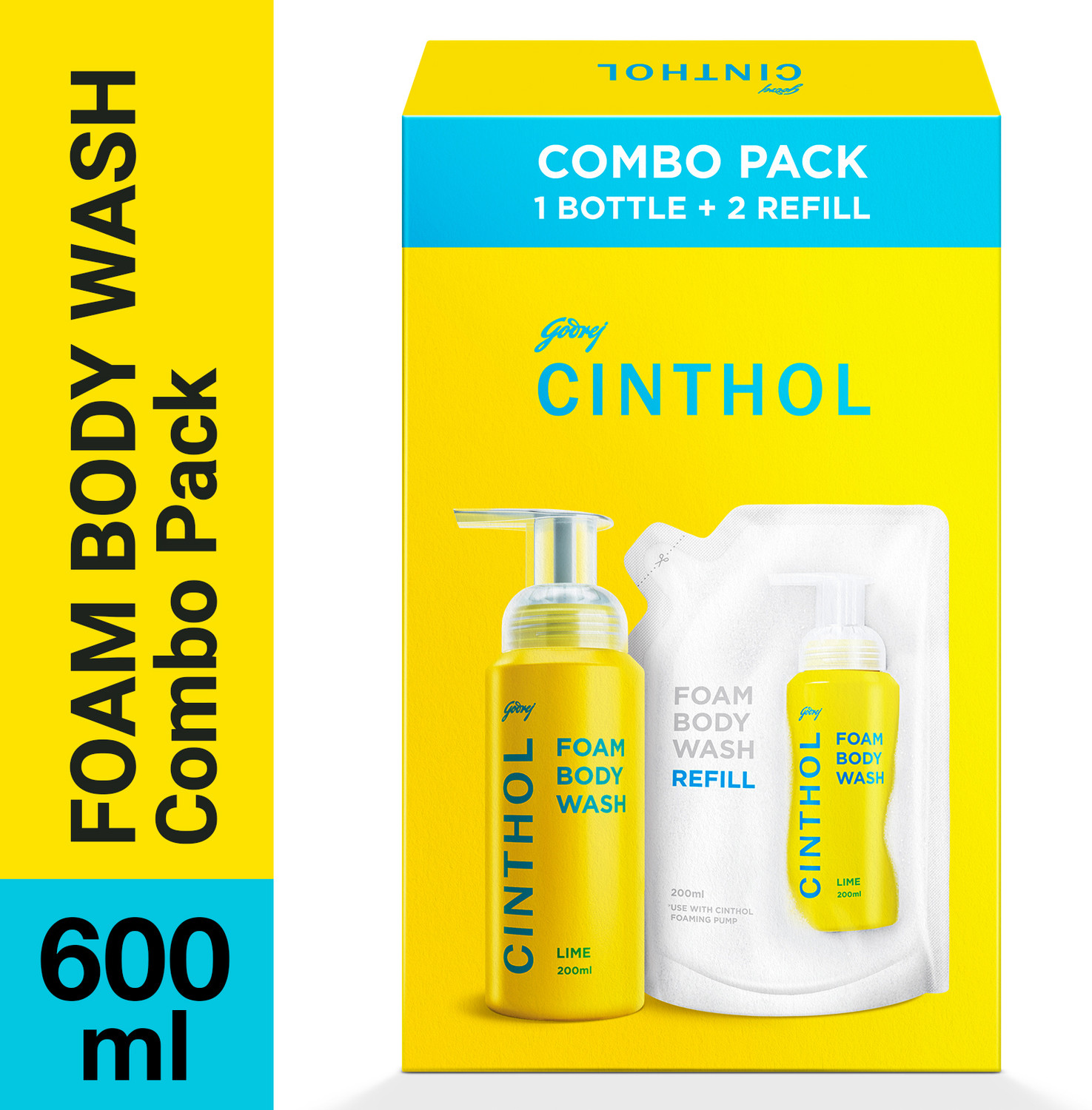 Image of CINTHOL Lime Foam Body Wash (3 x 200 ml)