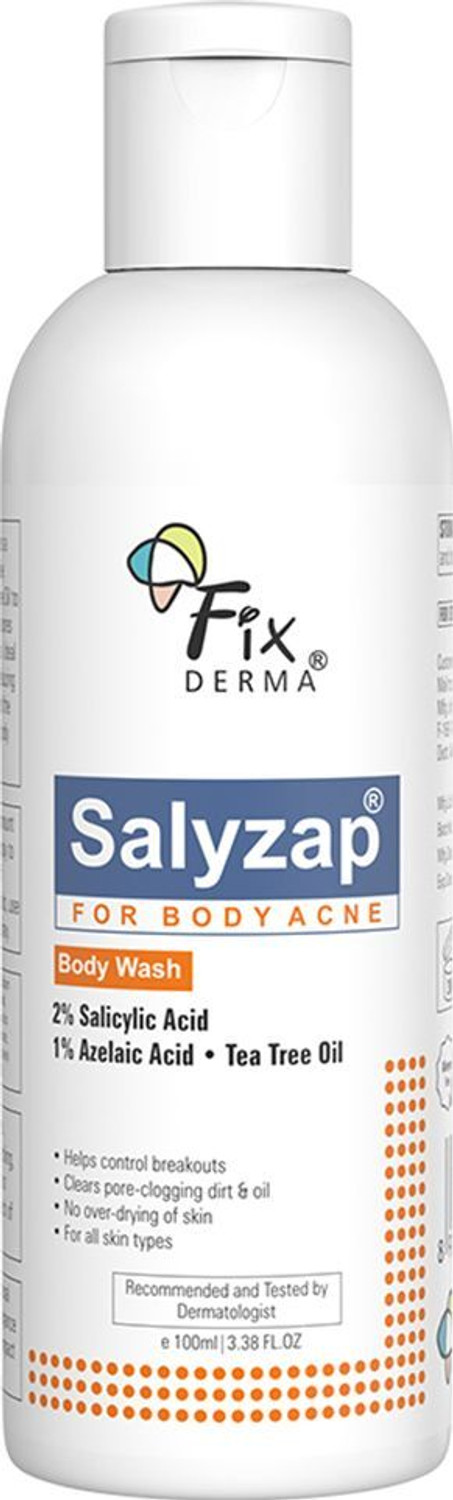 Image of Fixderma 2% Salicylic Acid Salyzap Body Wash For Body Acne, Back, Shoulders, Arms Acne