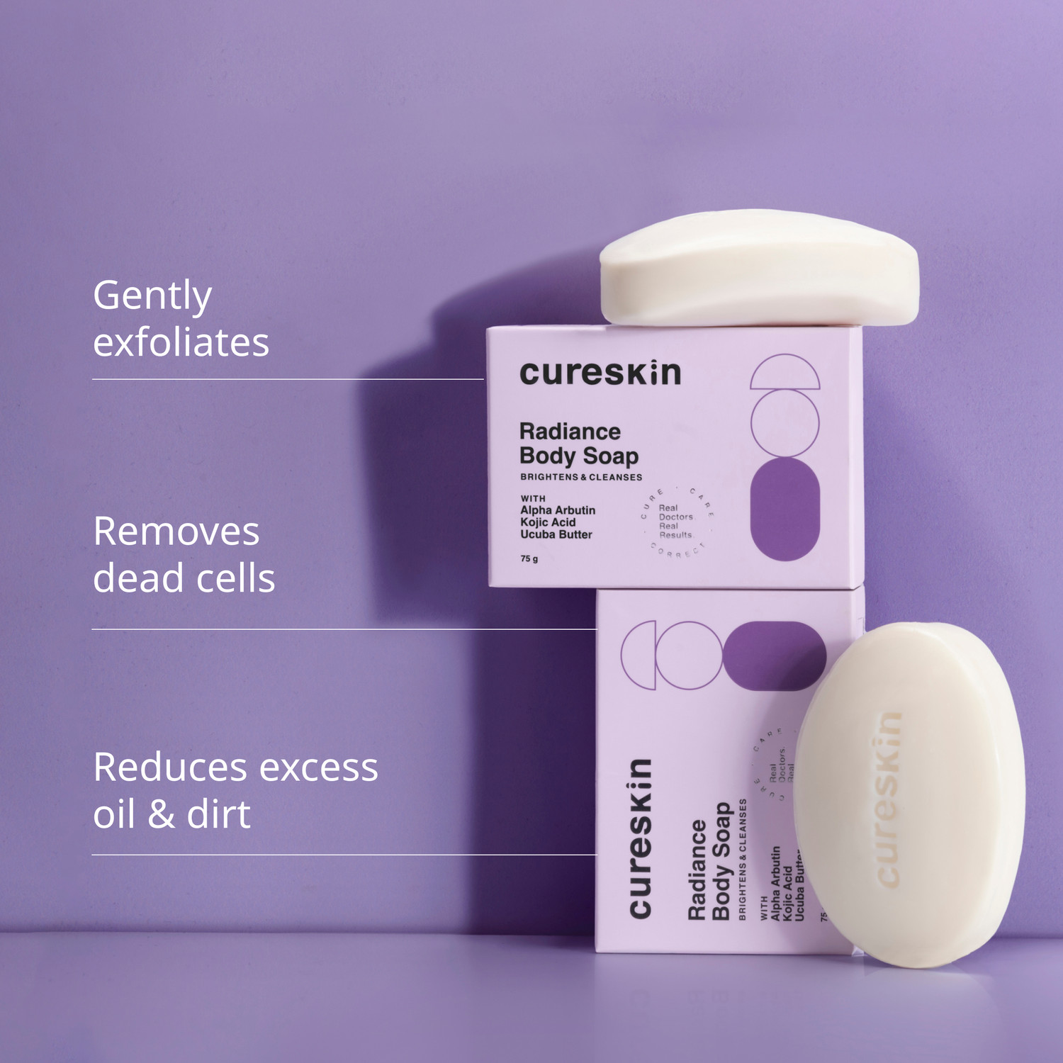 Image of cureskin Radiance Body Soap | For Pigmentation & Sun Damage | Kojic Soap for Men & Women