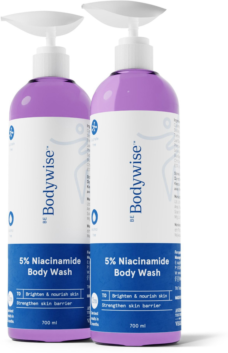 Image of Be Bodywise 5% Niacinamide Body Wash | For Even Toned, Glowing Skin