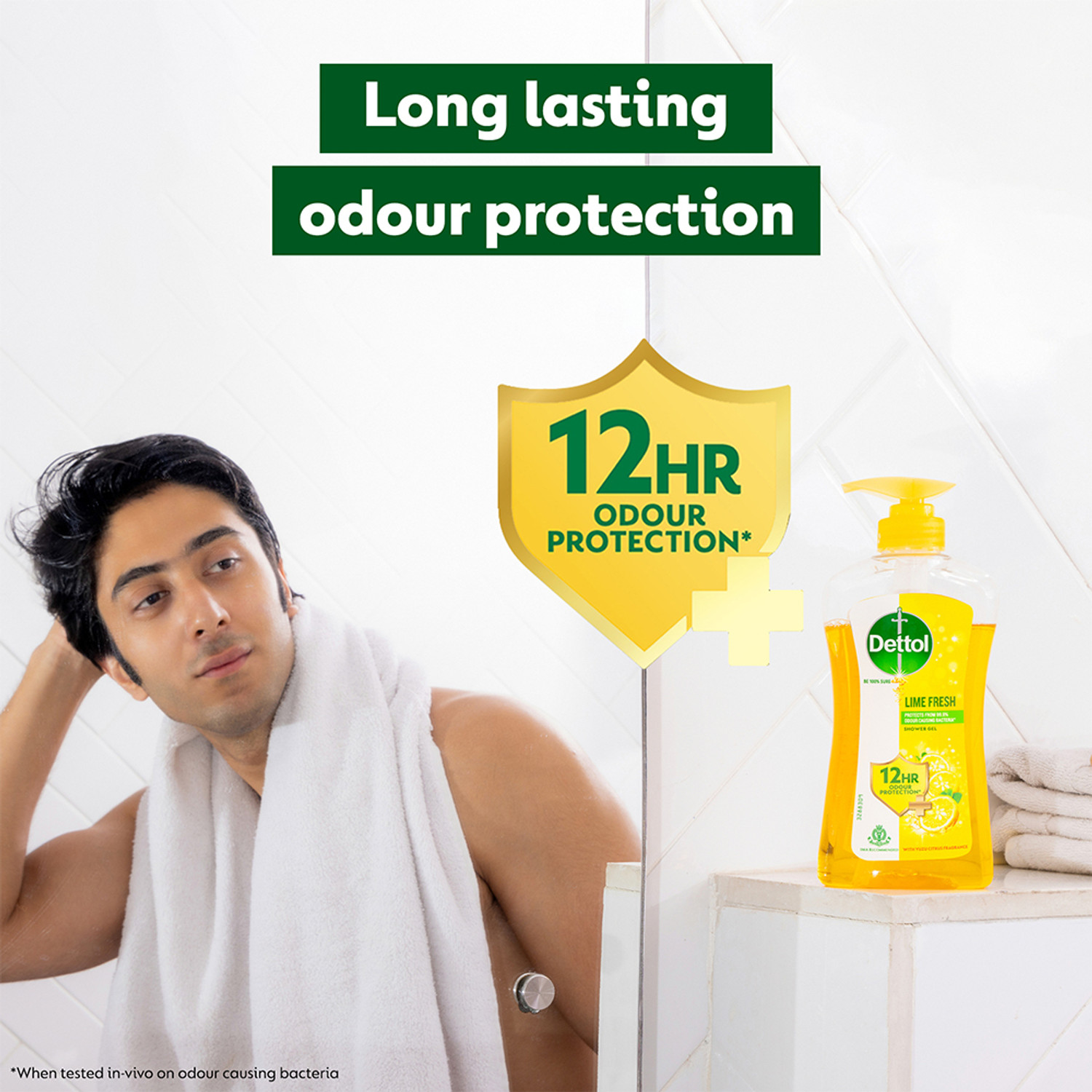 Image of Dettol Lime Fresh Body Wash Combo, Shower Gel for Men & Women, protects from bacteira