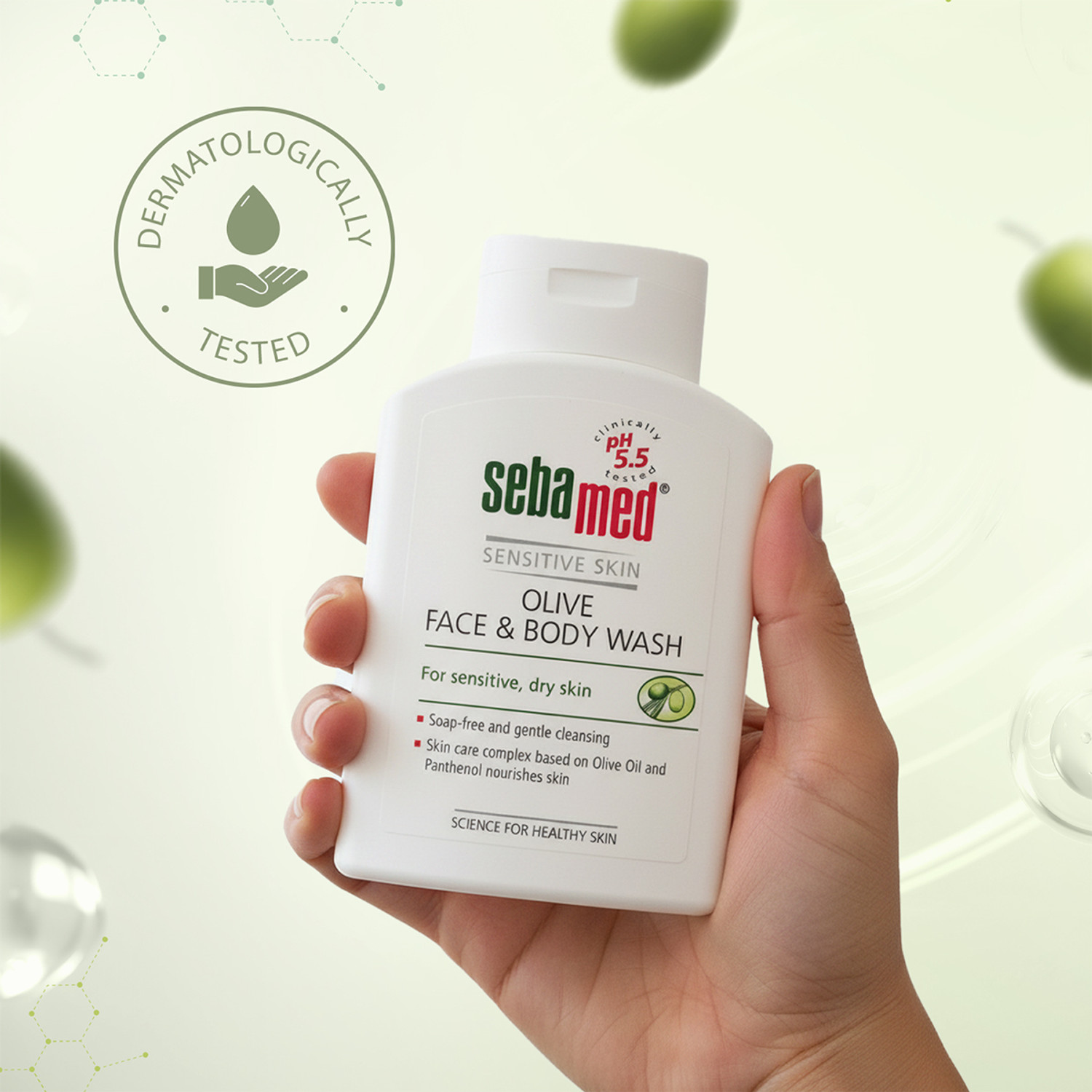 Image of Sebamed Olive Face & Body Wash | pH 5.5 | Mild for sensitive, dry skin |