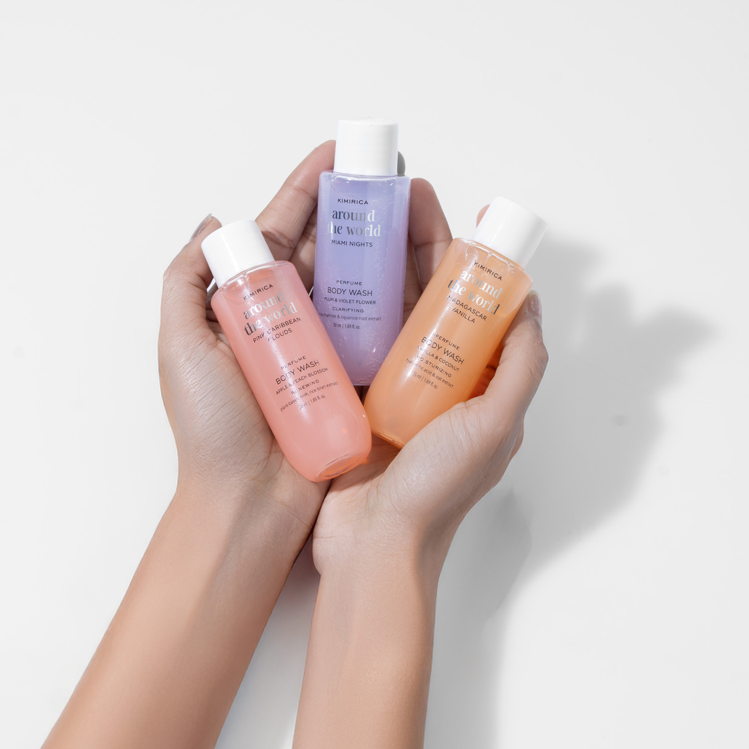Image of KIMIRICA Around the world perfume body wash trio gift set