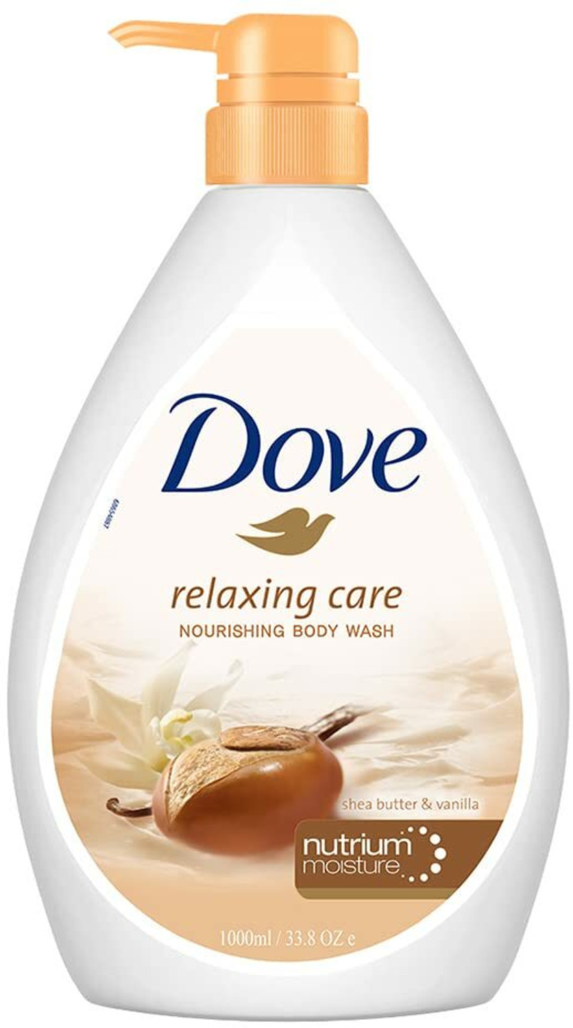 Image of DOVE Relaxing Shea Butter Body Wash with Vanilla, Soothing Scent, Moisturizing Gel